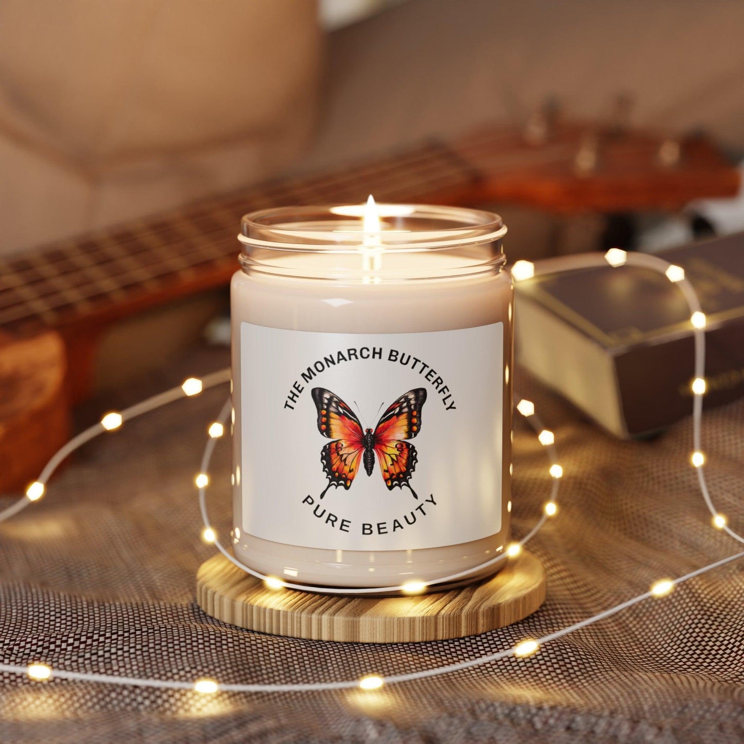 Monarch Butterfly Serenity Candle (Scented Soy Candle, 9oz) - Cosmic Creations by Karen