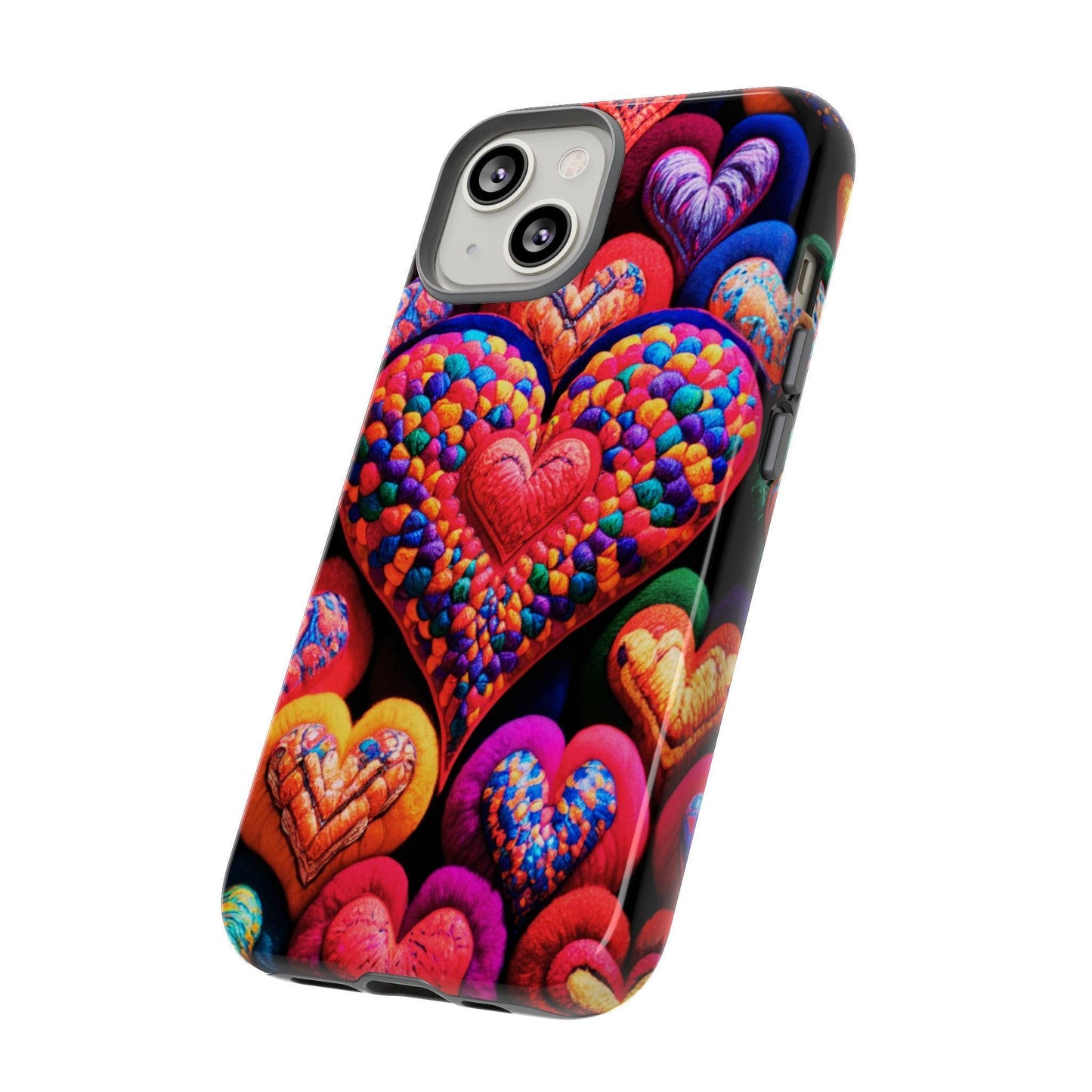 Tough Phone Case :" Eclectic Elegance Phone Case Collection" ( Hearts patterns)