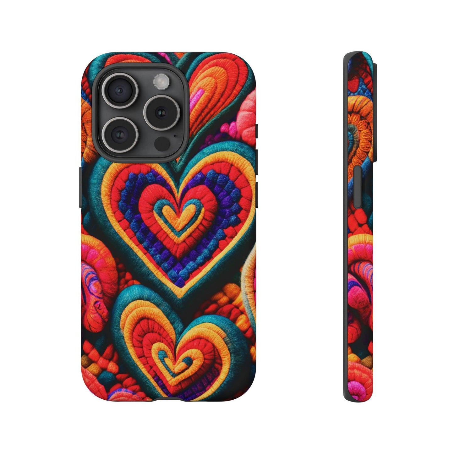 Tough Phone Case :" Eclectic Elegance Phone Case Collection" ( Hearts patterns)