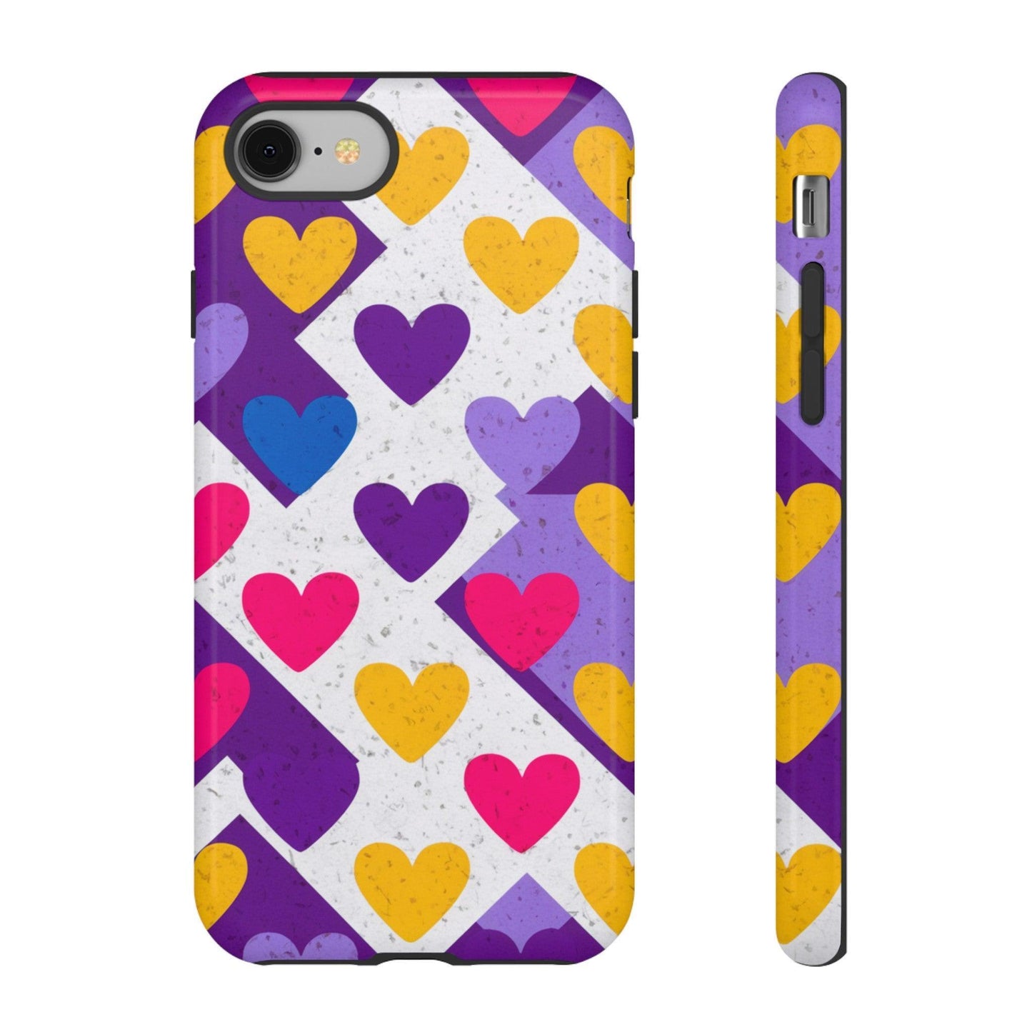 Tough Phone Case :" Eclectic Elegance Phone Case Collection" ( Hearts patterns)