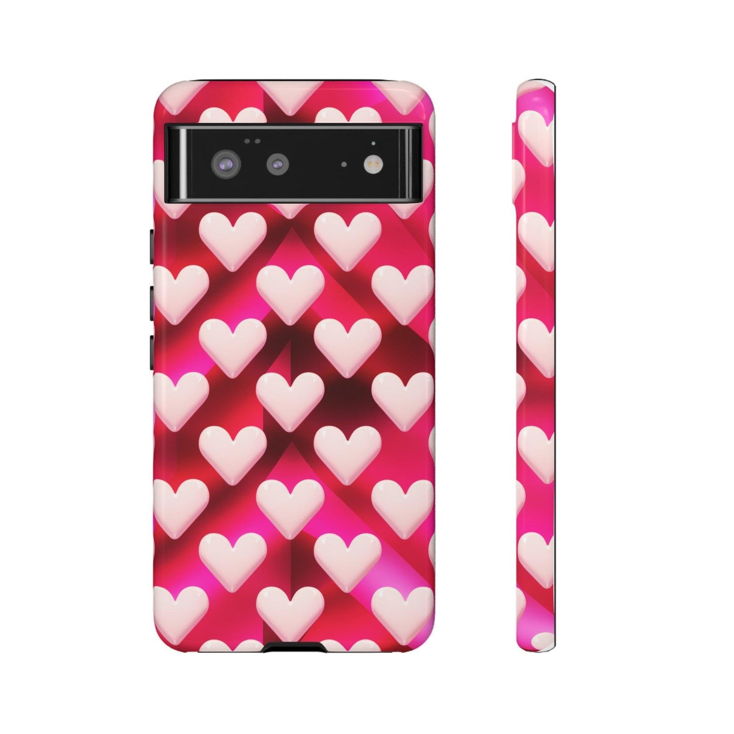 Tough Cellphone Case :" Eclectic Elegance Phone Case Collection" ( Hearts patterns)