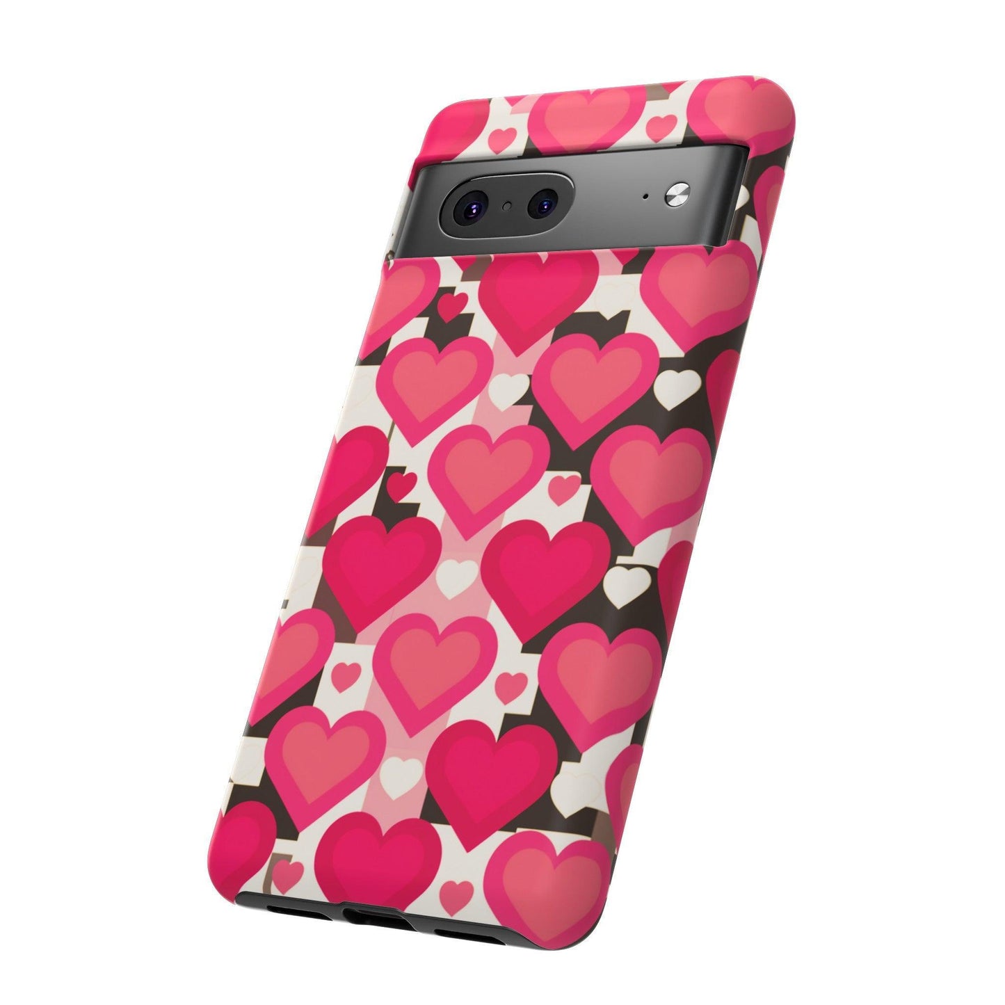 Tough Phone Case :" Eclectic Elegance Phone Case Collection" ( Hearts patterns)