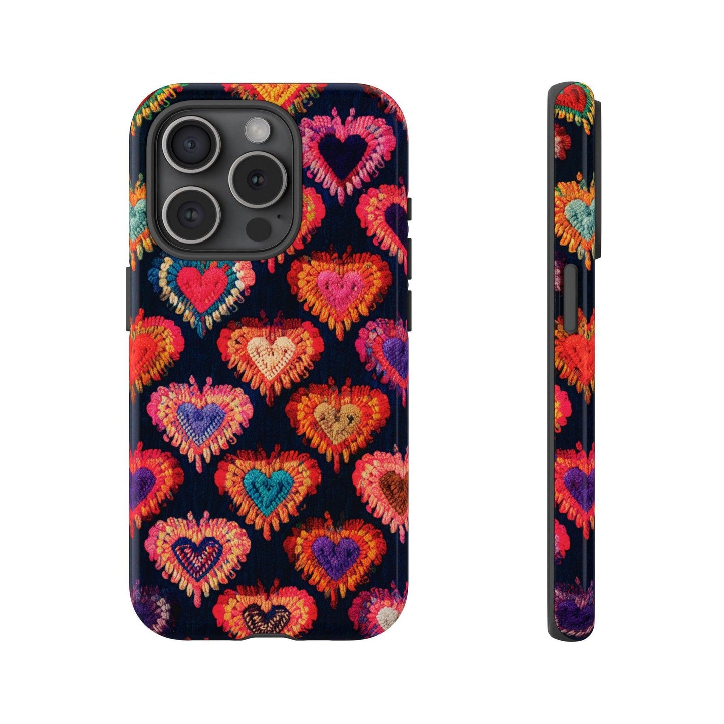 Tough Phone Case :" Eclectic Elegance Phone Case Collection" ( Hearts patterns)