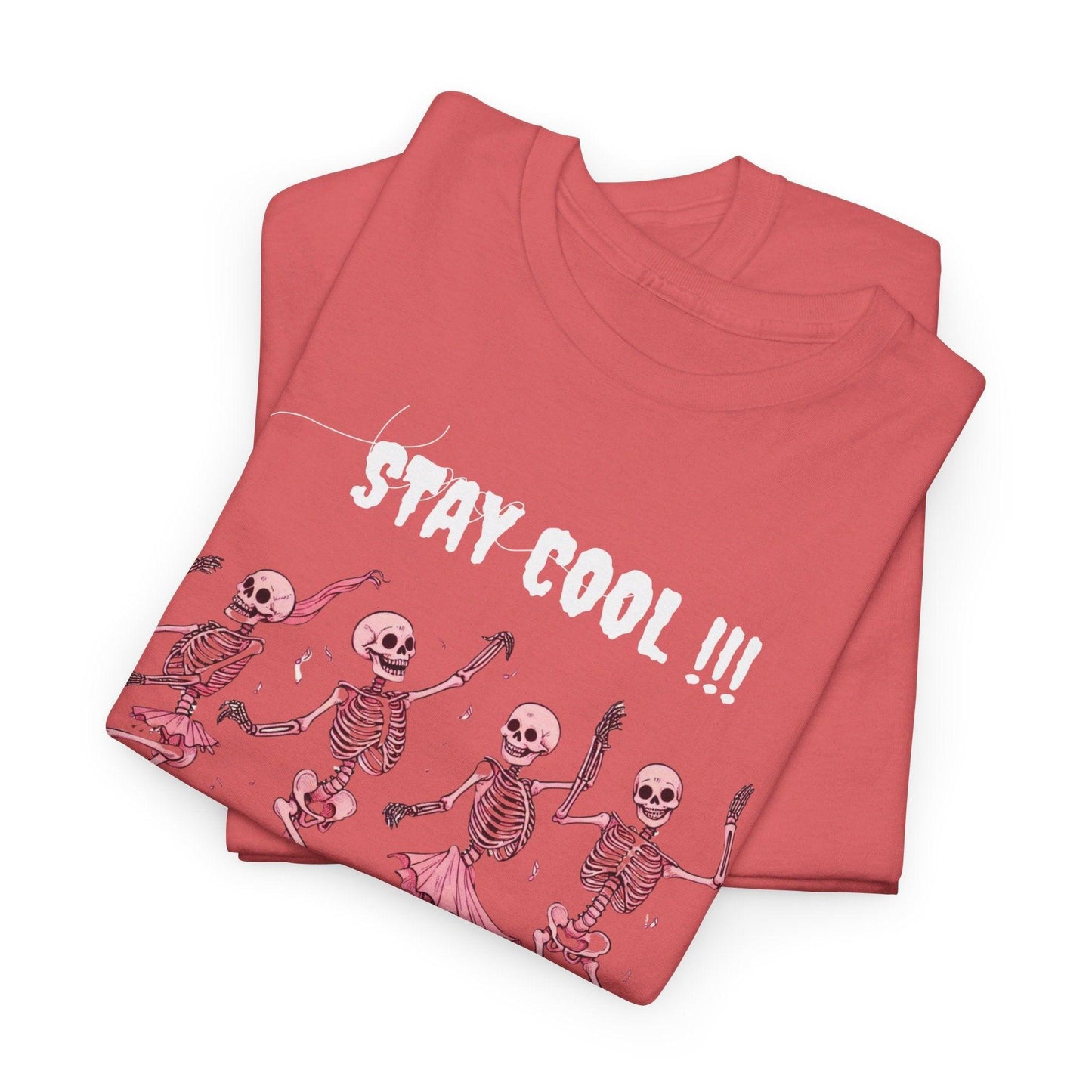 Unisex Heavy Cotton Tee - "Stay Cool, It's Halloween"