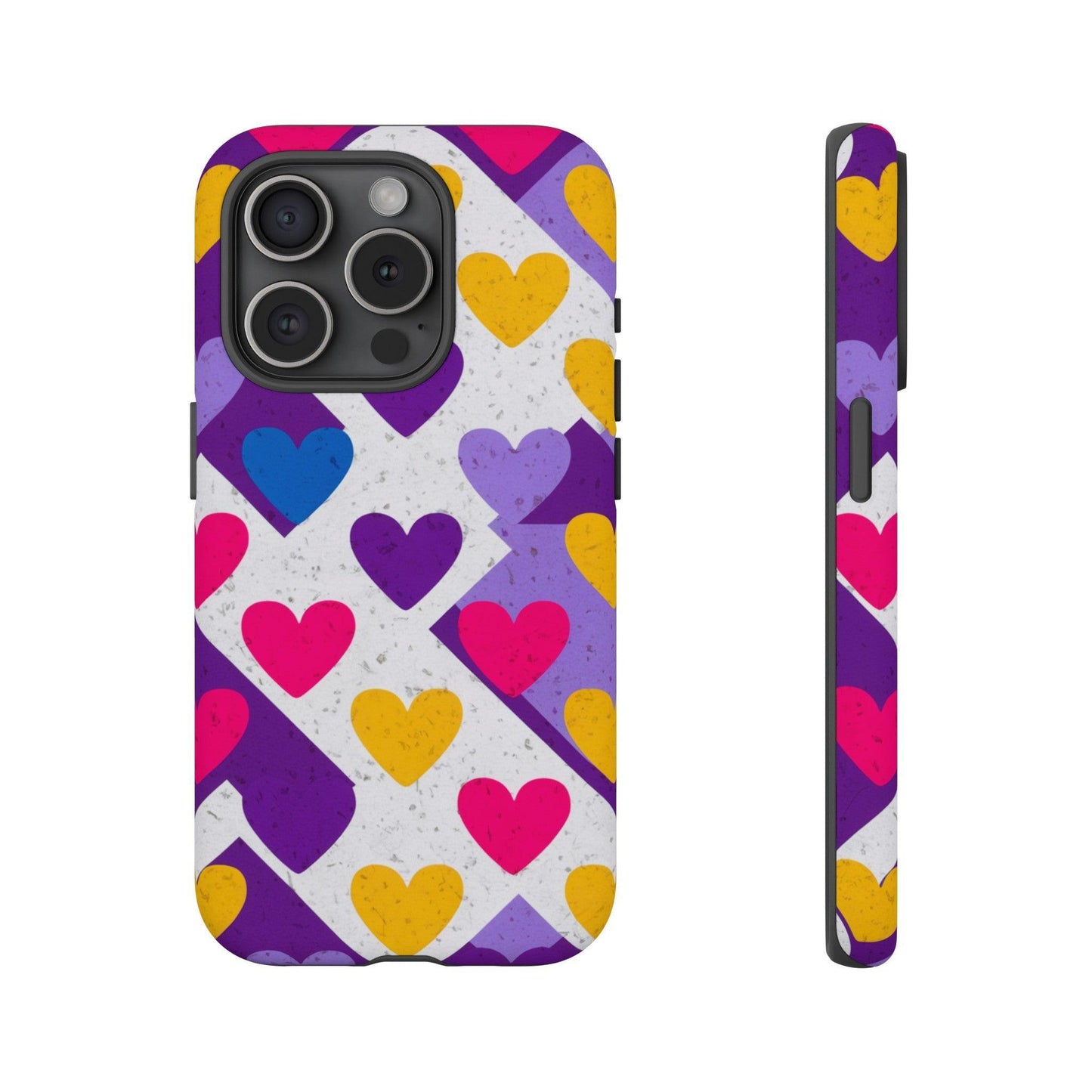 Tough Phone Case :" Eclectic Elegance Phone Case Collection" ( Hearts patterns)