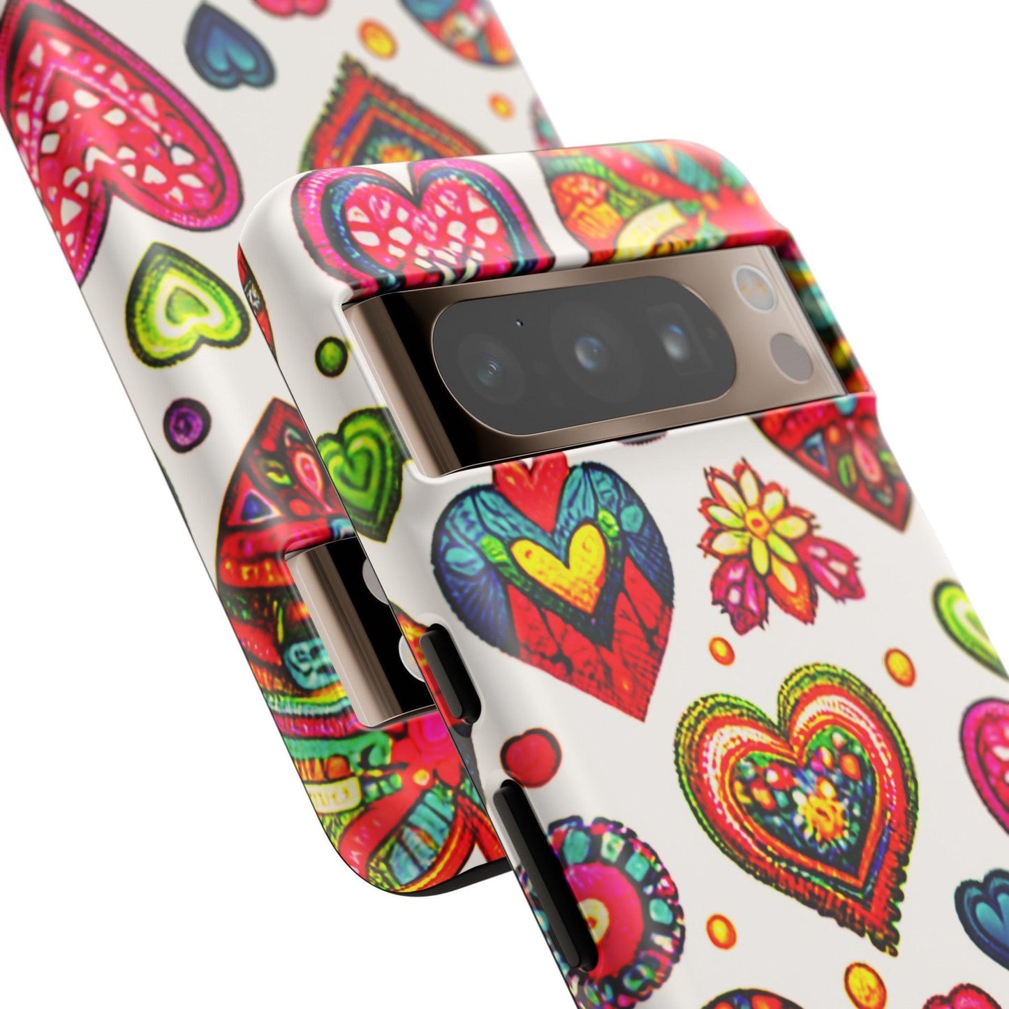 Tough Phone Case :" Eclectic Elegance Phone Case Collection" ( Hearts patterns)