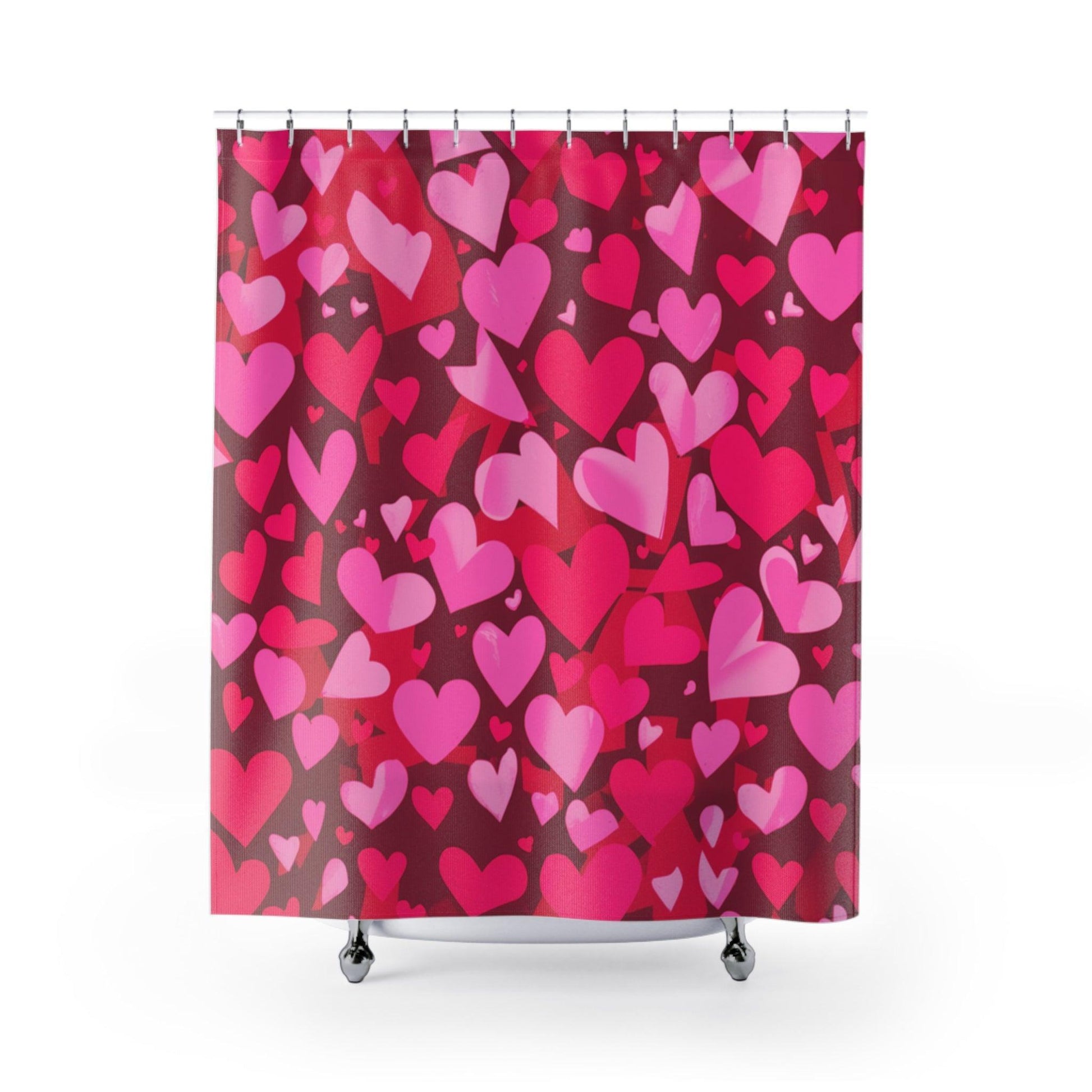 Elegant Shower Curtains Collection ( Hearts ) - Cosmic Creations by Karen