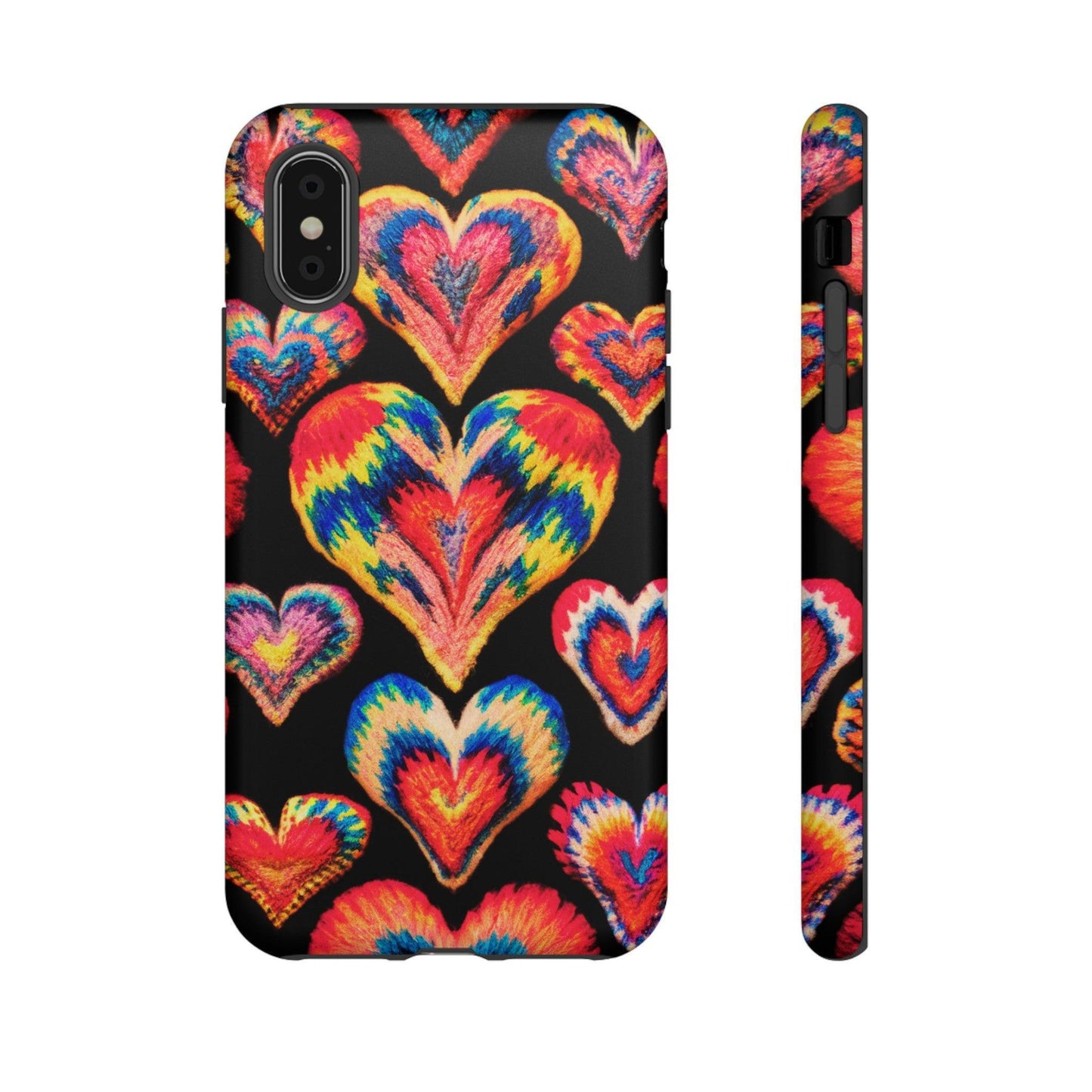 Tough Phone Case :" Eclectic Elegance Phone Case Collection" ( Hearts patterns)