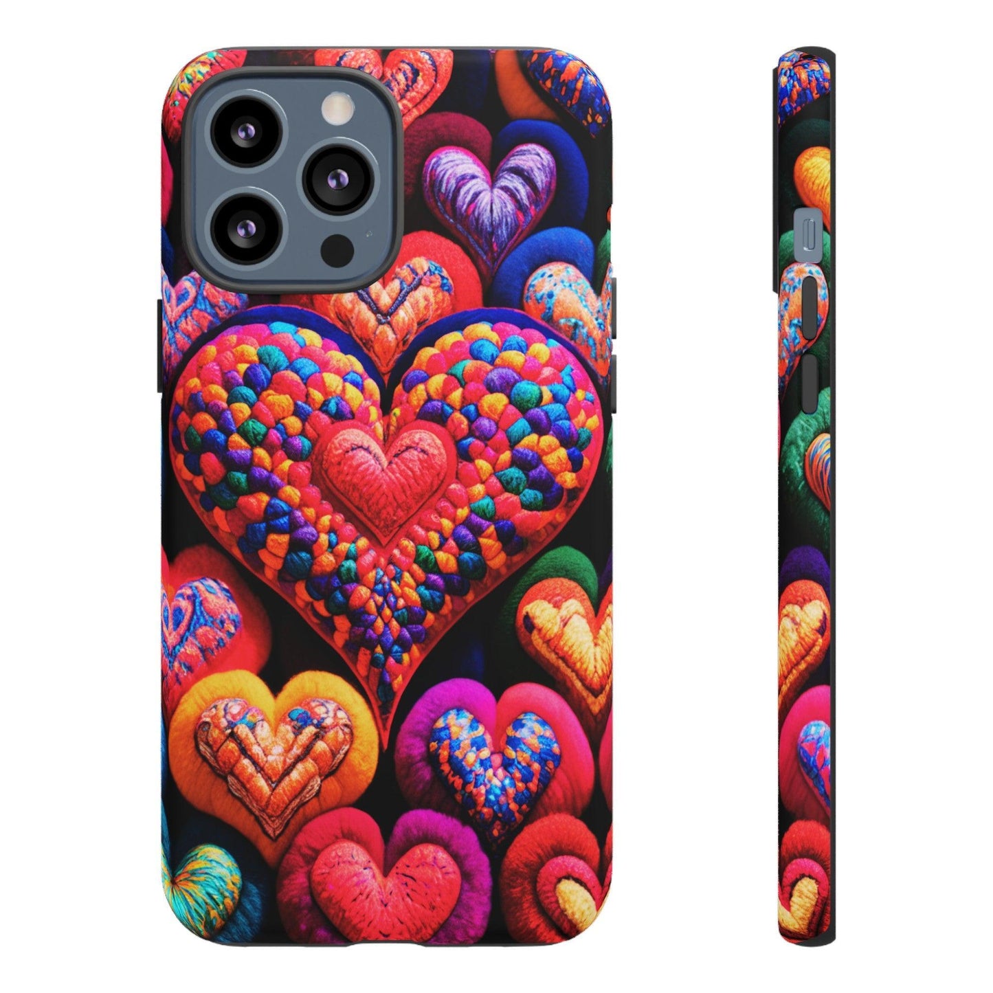 Tough Phone Case :" Eclectic Elegance Phone Case Collection" ( Hearts patterns)