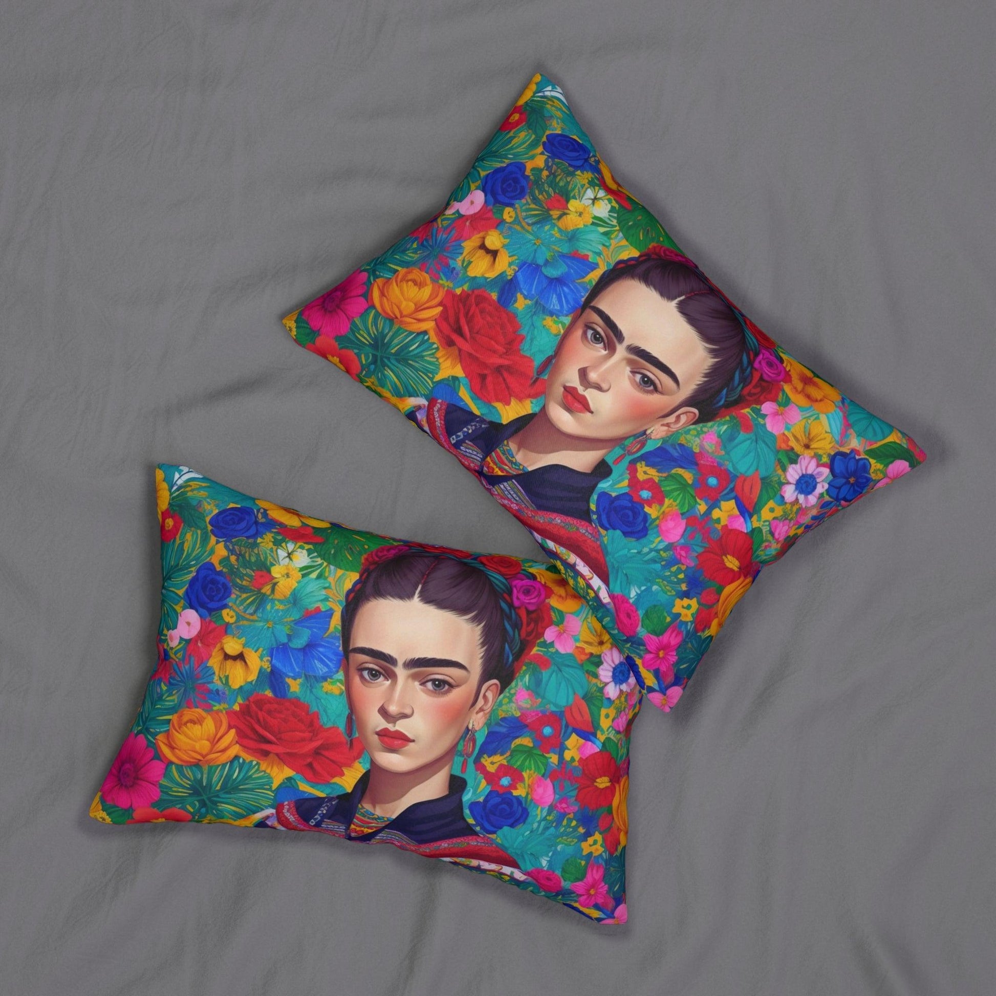 Frida's Comfort - Vibrant Lumbar Pillow, perfect to rest, for home decor or as a gift - Cosmic Creations by Karen