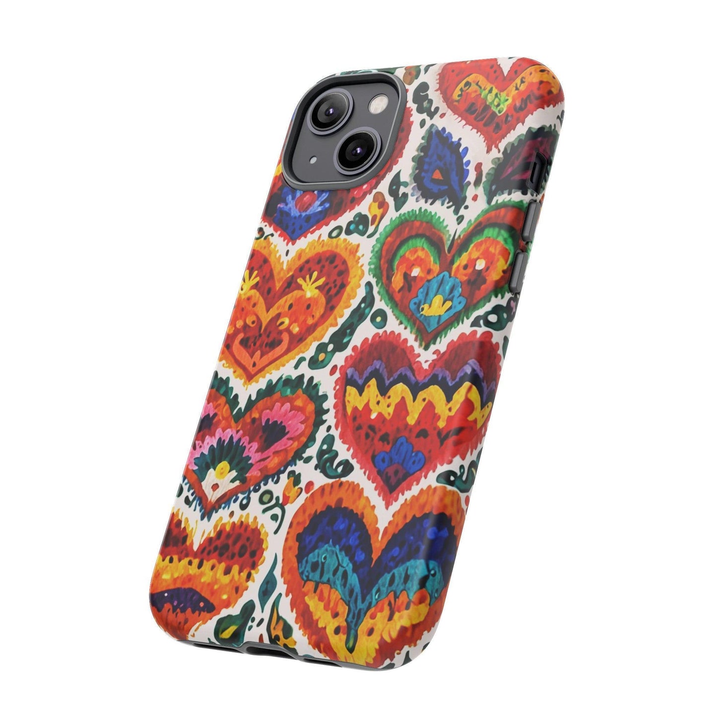 Tough Phone Case :" Eclectic Elegance Phone Case Collection" ( Hearts patterns)