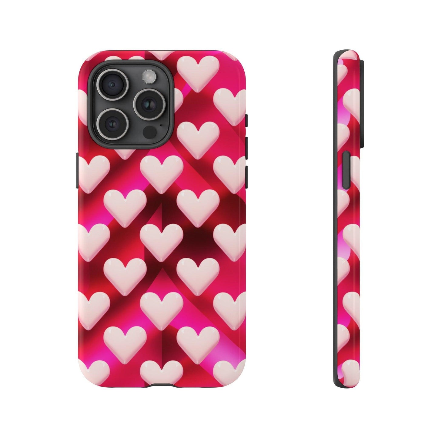 Tough Cellphone Case :" Eclectic Elegance Phone Case Collection" ( Hearts patterns)