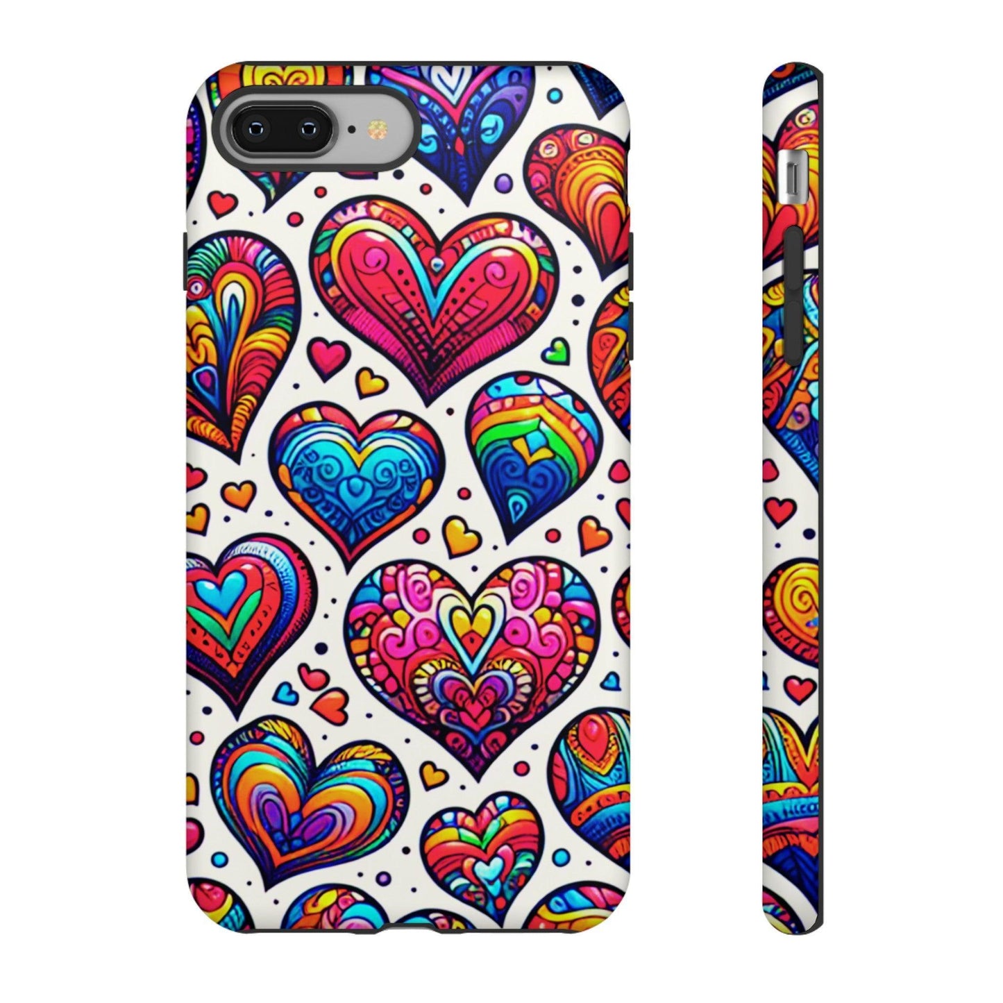 Tough Phone Case :" Eclectic Elegance Phone Case Collection" ( Hearts patterns)