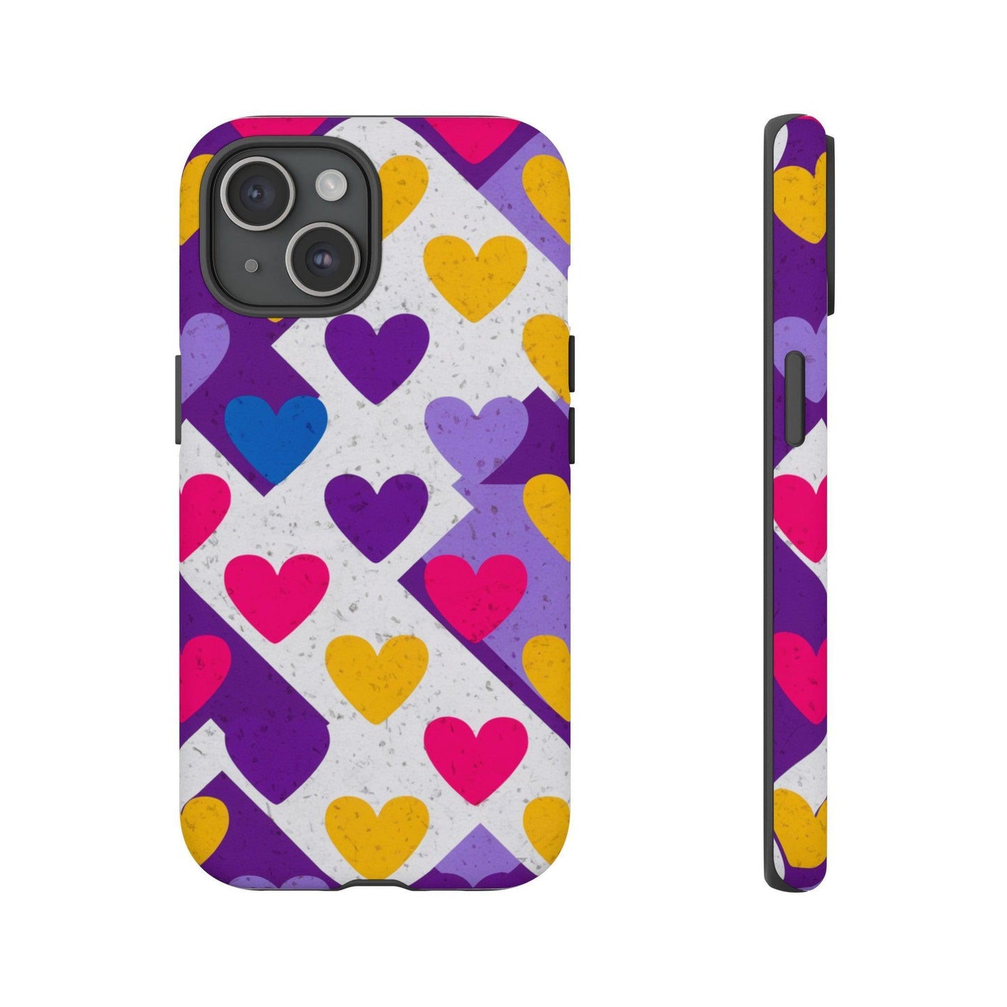 Tough Phone Case :" Eclectic Elegance Phone Case Collection" ( Hearts patterns)