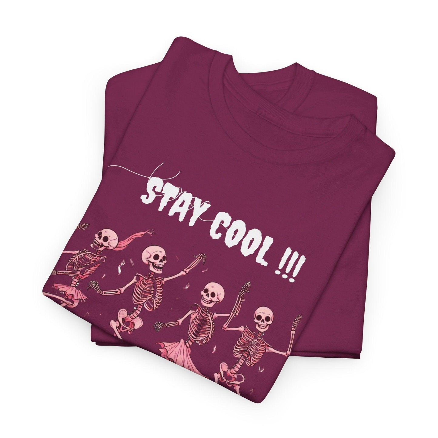 Unisex Heavy Cotton Tee - "Stay Cool, It's Halloween"