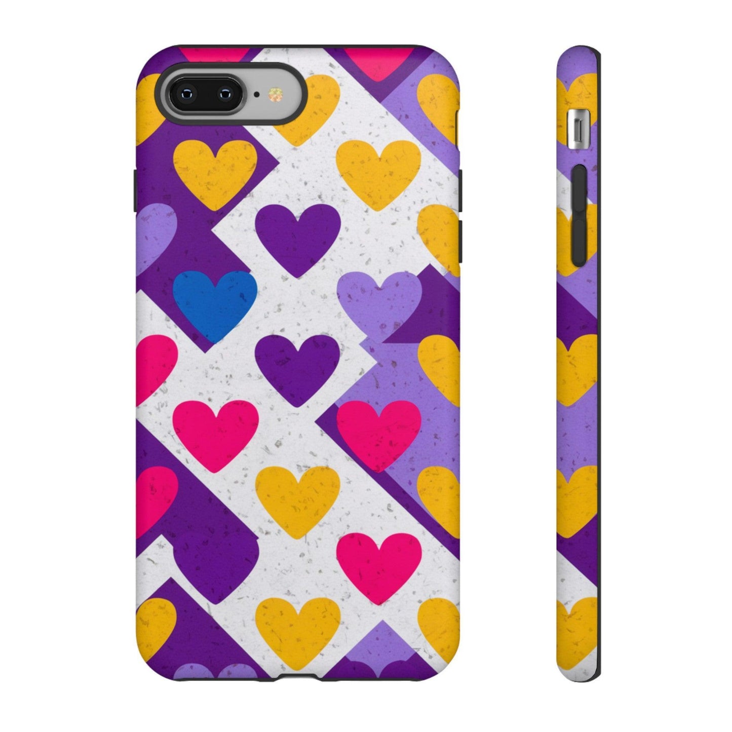 Tough Phone Case :" Eclectic Elegance Phone Case Collection" ( Hearts patterns)