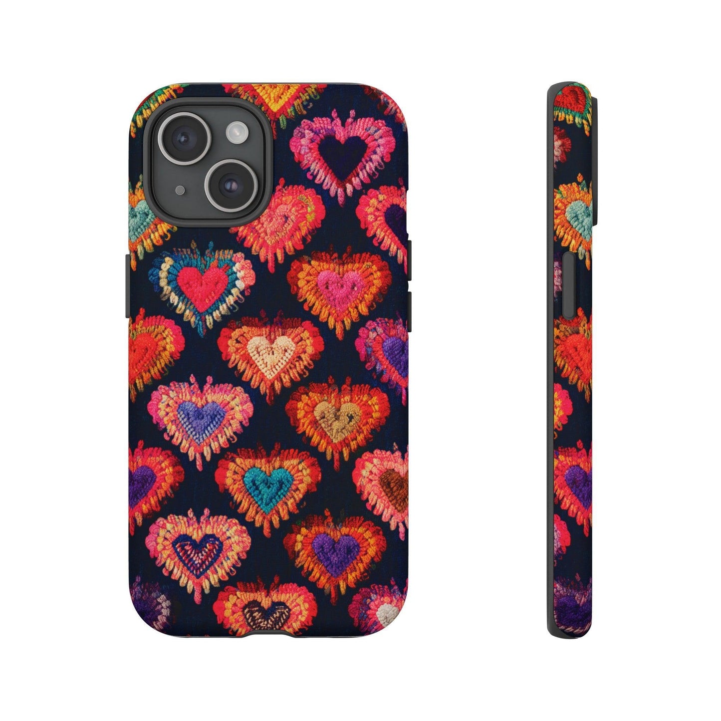 Tough Phone Case :" Eclectic Elegance Phone Case Collection" ( Hearts patterns)