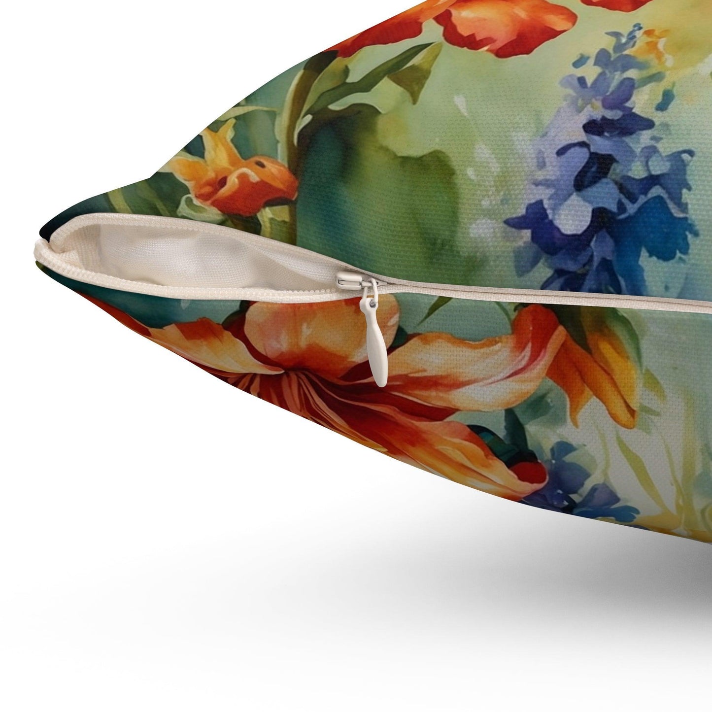 Hummingbird Harmony - Floral and Hummingbird Cushion