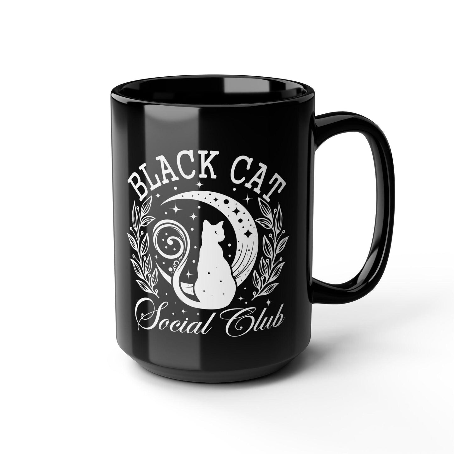 Black Cat Social Club Halloween Mug - Cosmic Creations by Karen