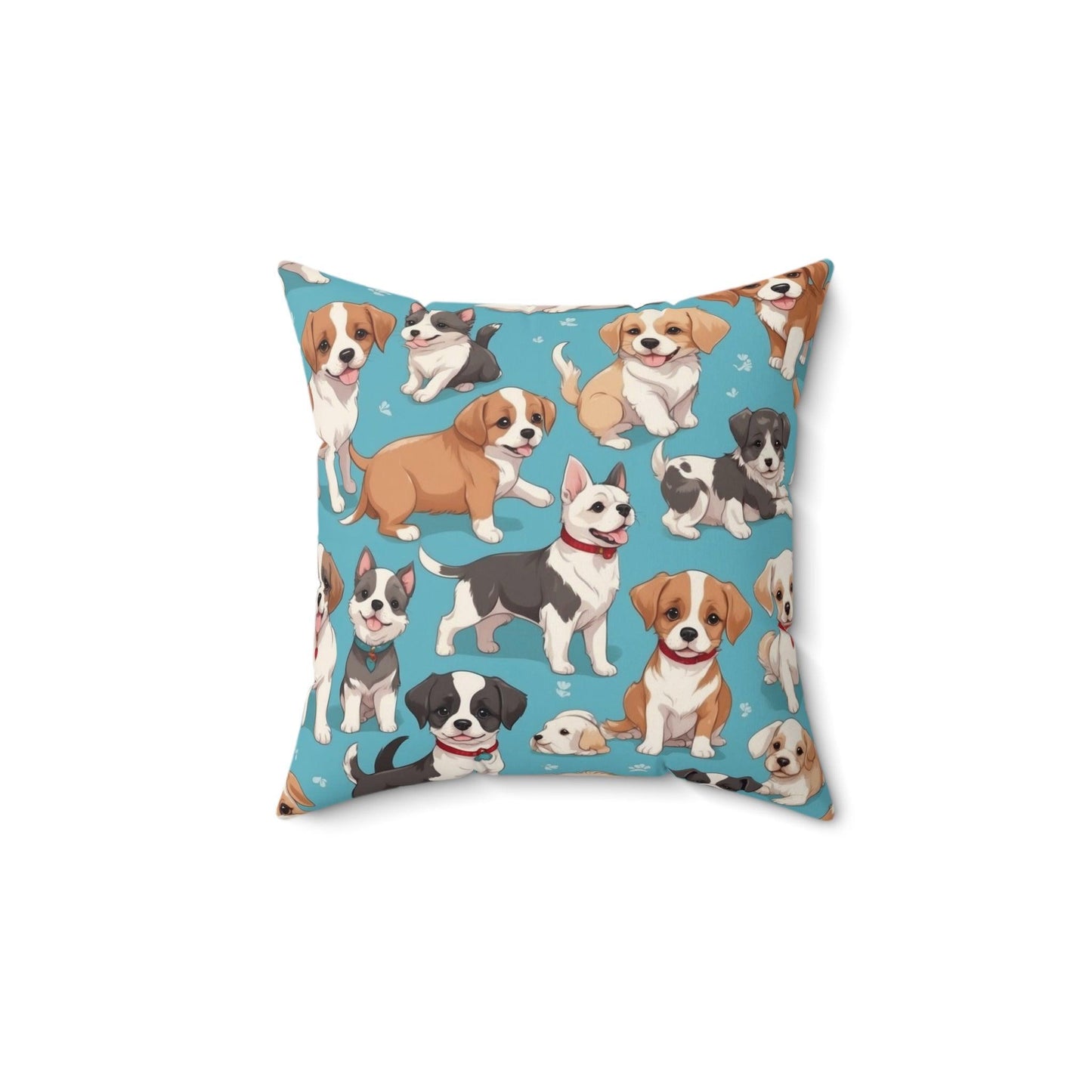 Snuggle Pup Square Pillow | - Cosmic Creations by Karen