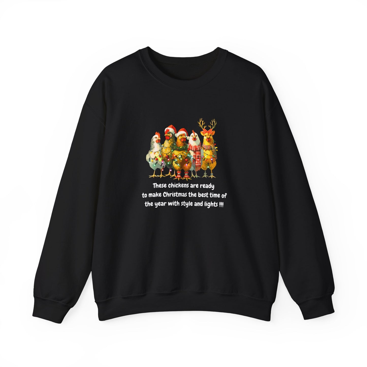 Christmas Chickens Heavy Blend™ Crewneck Sweatshirt