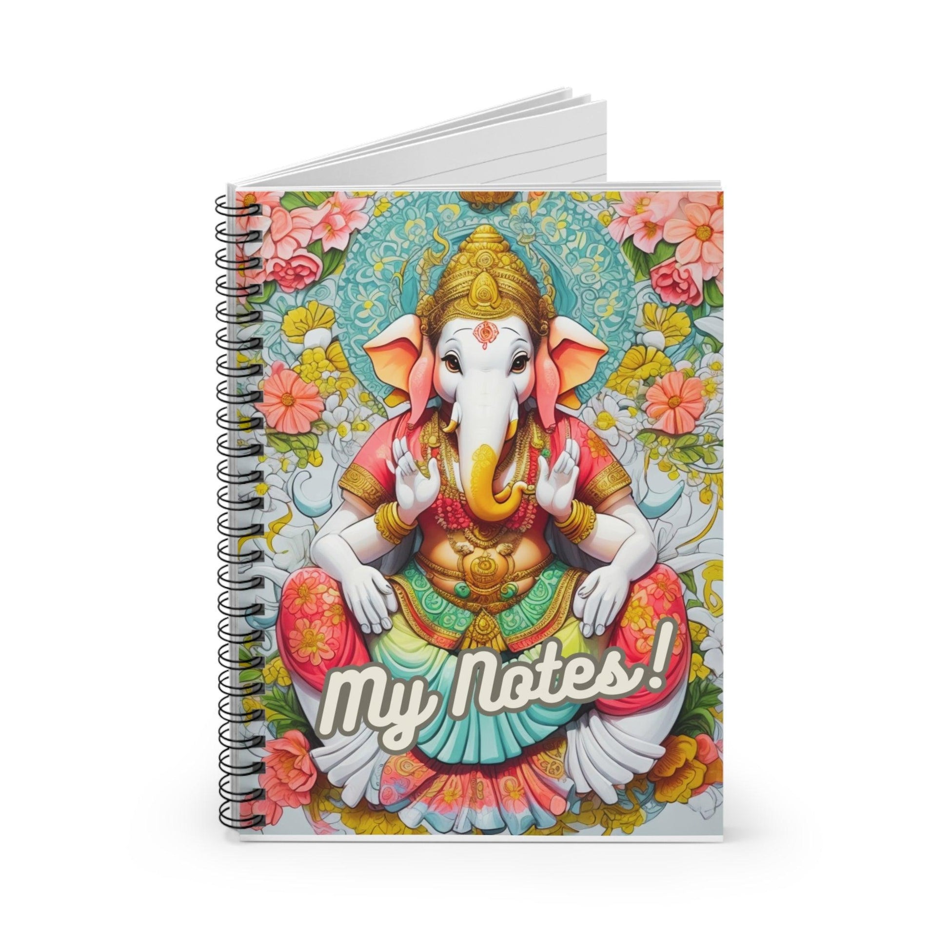 Ganesha's Wisdom - Spiral Notebook a perfect gift and an incredible companion in everiday life - Cosmic Creations by Karen