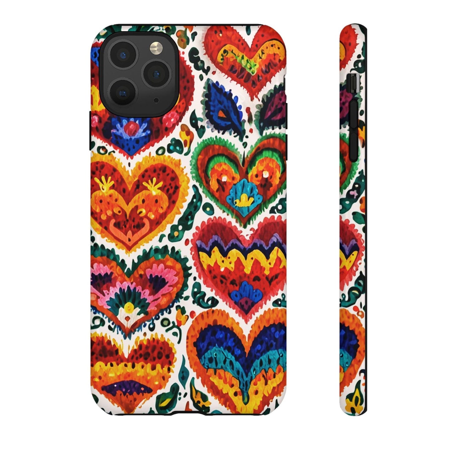 Tough Phone Case :" Eclectic Elegance Phone Case Collection" ( Hearts patterns)