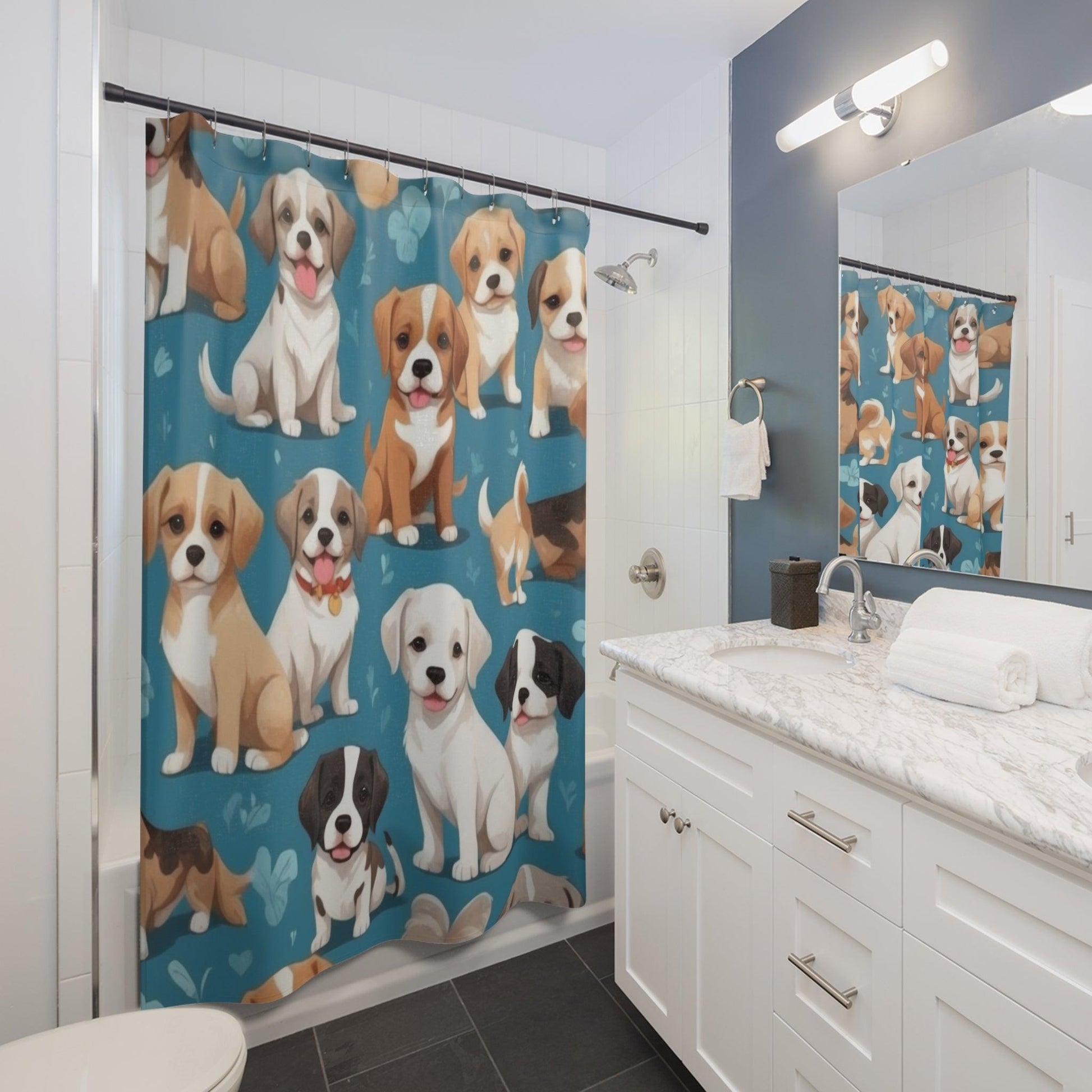 Elegant Shower Curtains Collection ( Dogs) - Cosmic Creations by Karen