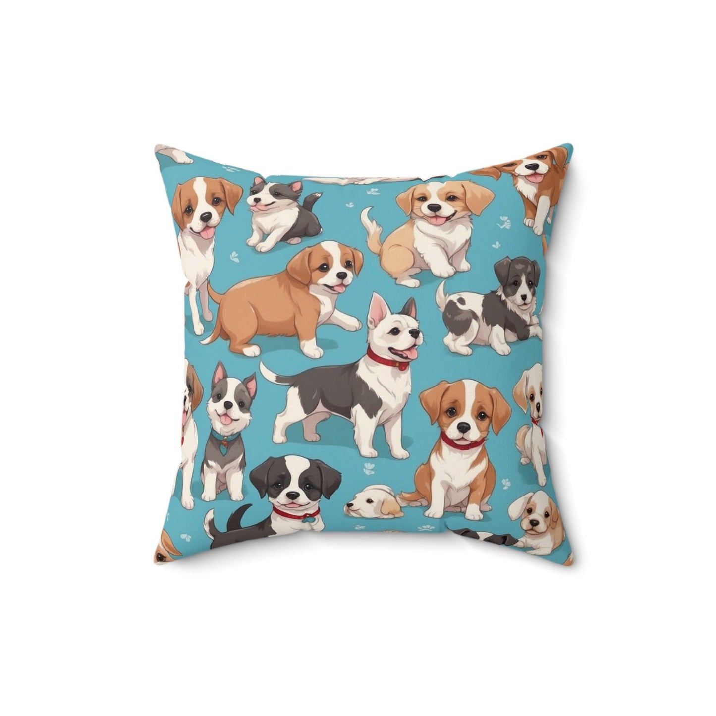 Snuggle Pup Square Pillow | - Cosmic Creations by Karen