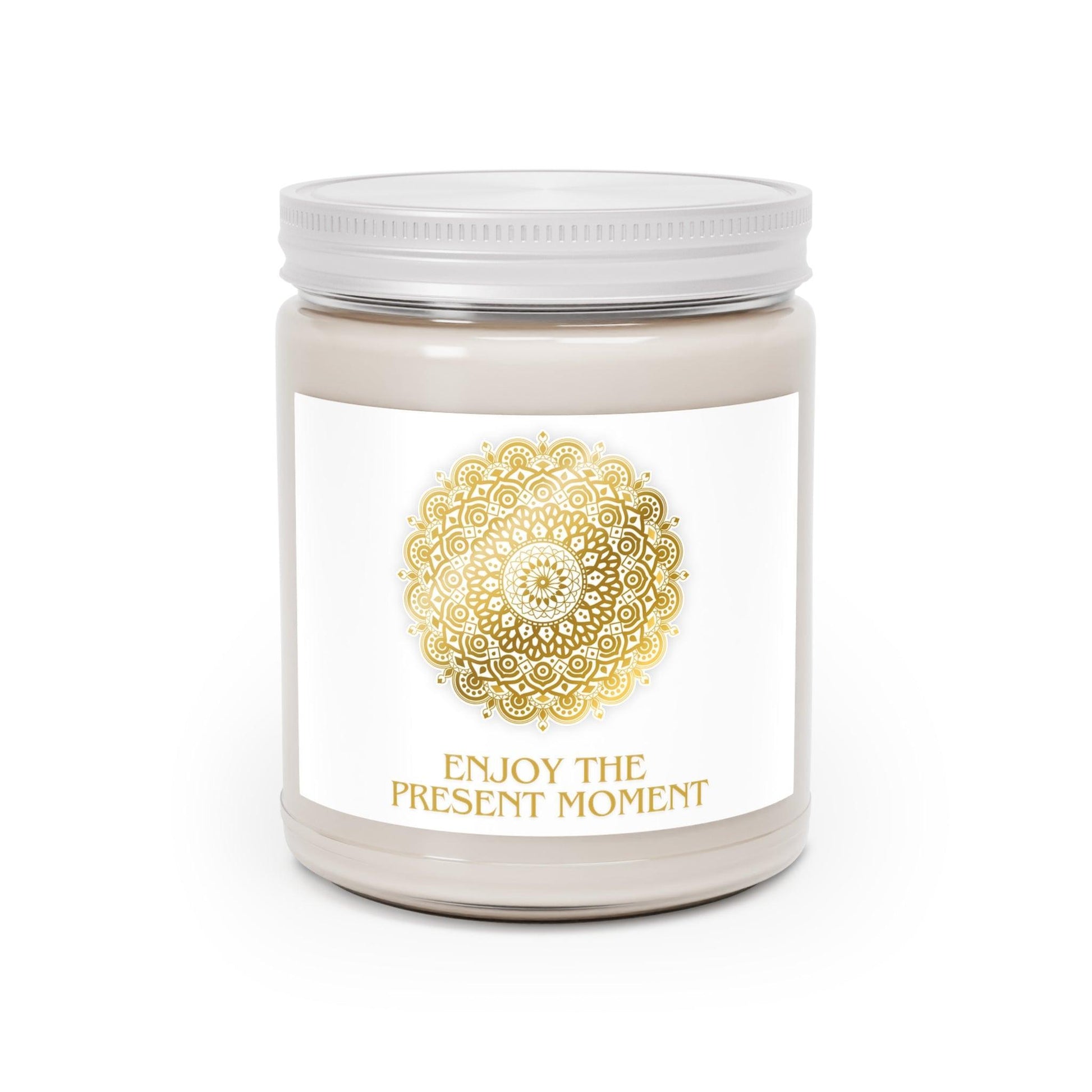 Enjoy the Present Moment & Be Grateful Scented Soy Candle, 9oz - Cosmic Creations by Karen