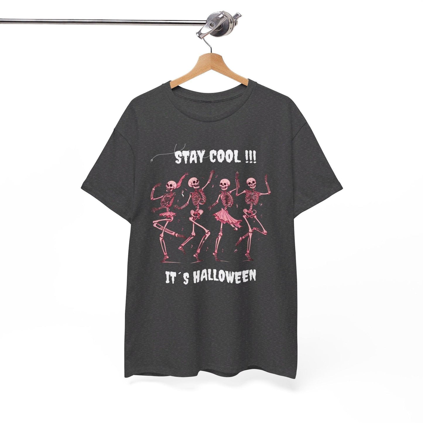 Unisex Heavy Cotton Tee - "Stay Cool, It's Halloween"