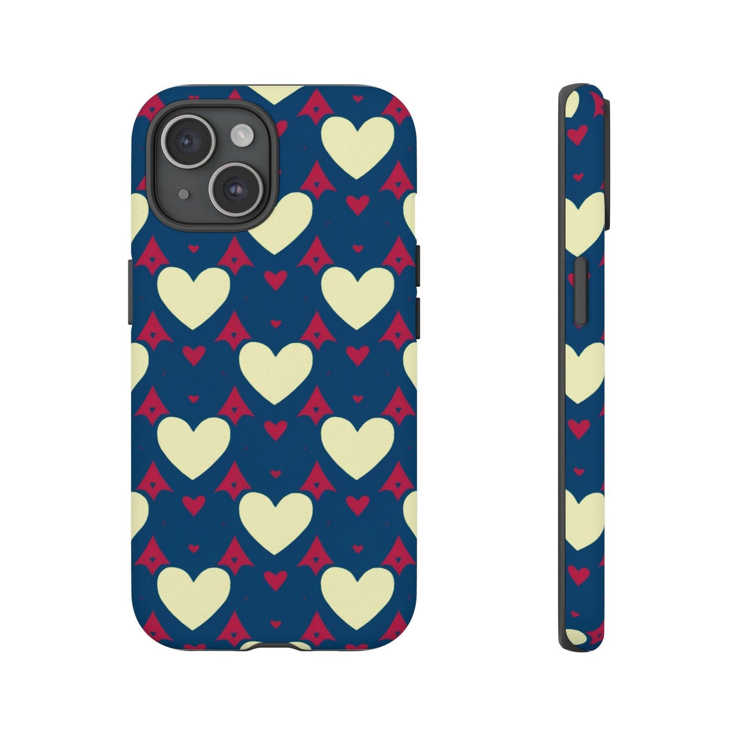 Tough Phone Case :" Eclectic Elegance Phone Case Collection" ( Hearts patterns)