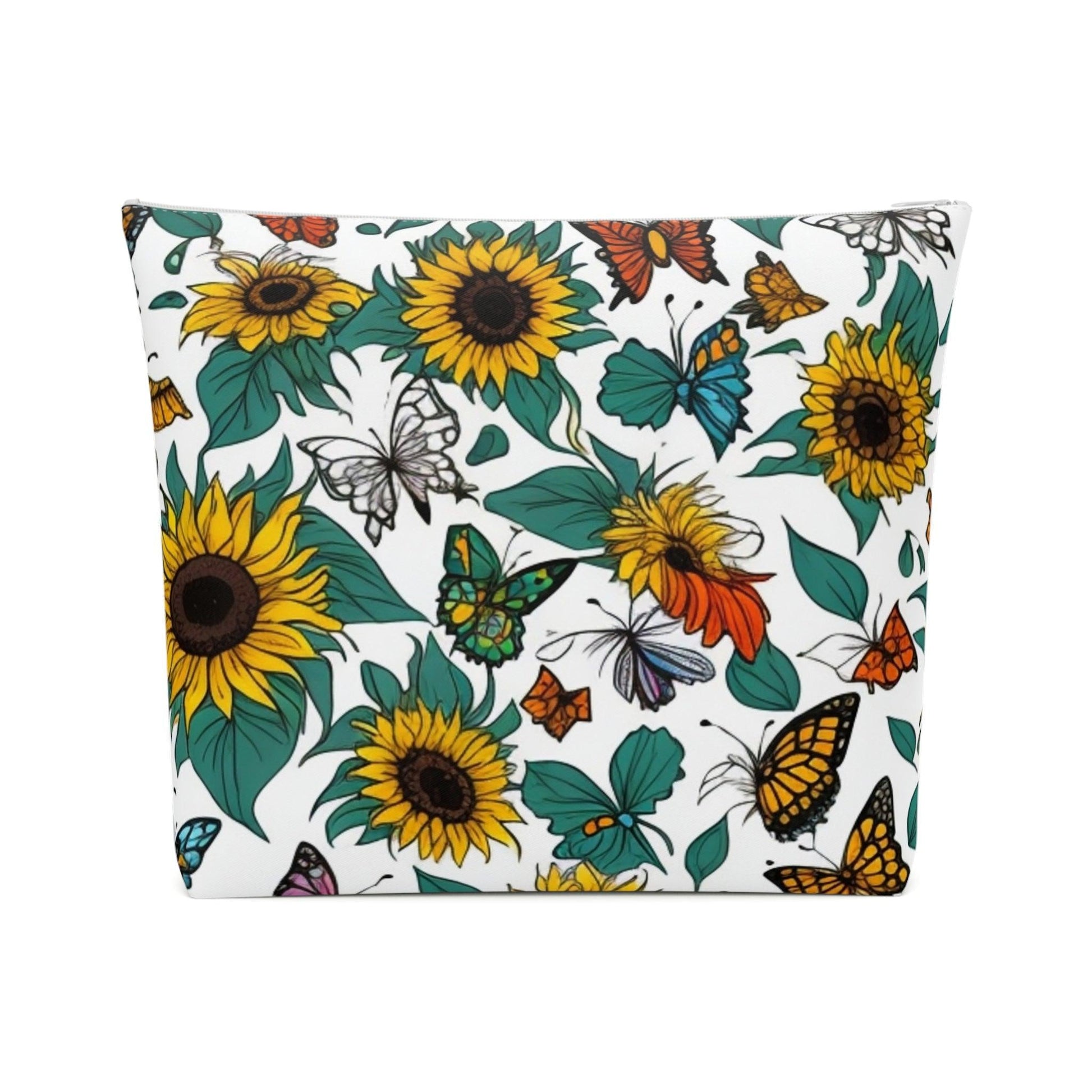 Colorful Floral Cotton Cosmetic Bag Vibrant and Stylish Makeup Bag, Perfect for Personal Use & Gifts - Cosmic Creations by Karen