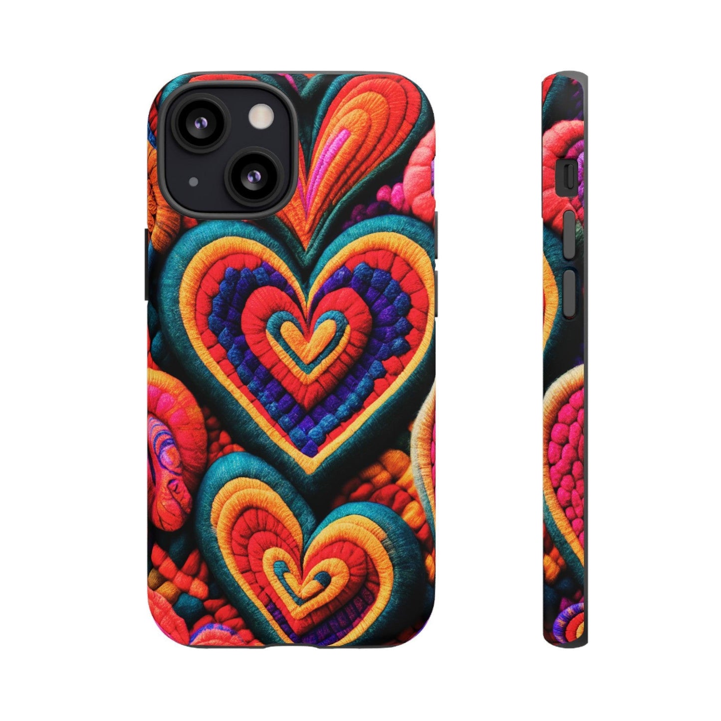 Tough Phone Case :" Eclectic Elegance Phone Case Collection" ( Hearts patterns)