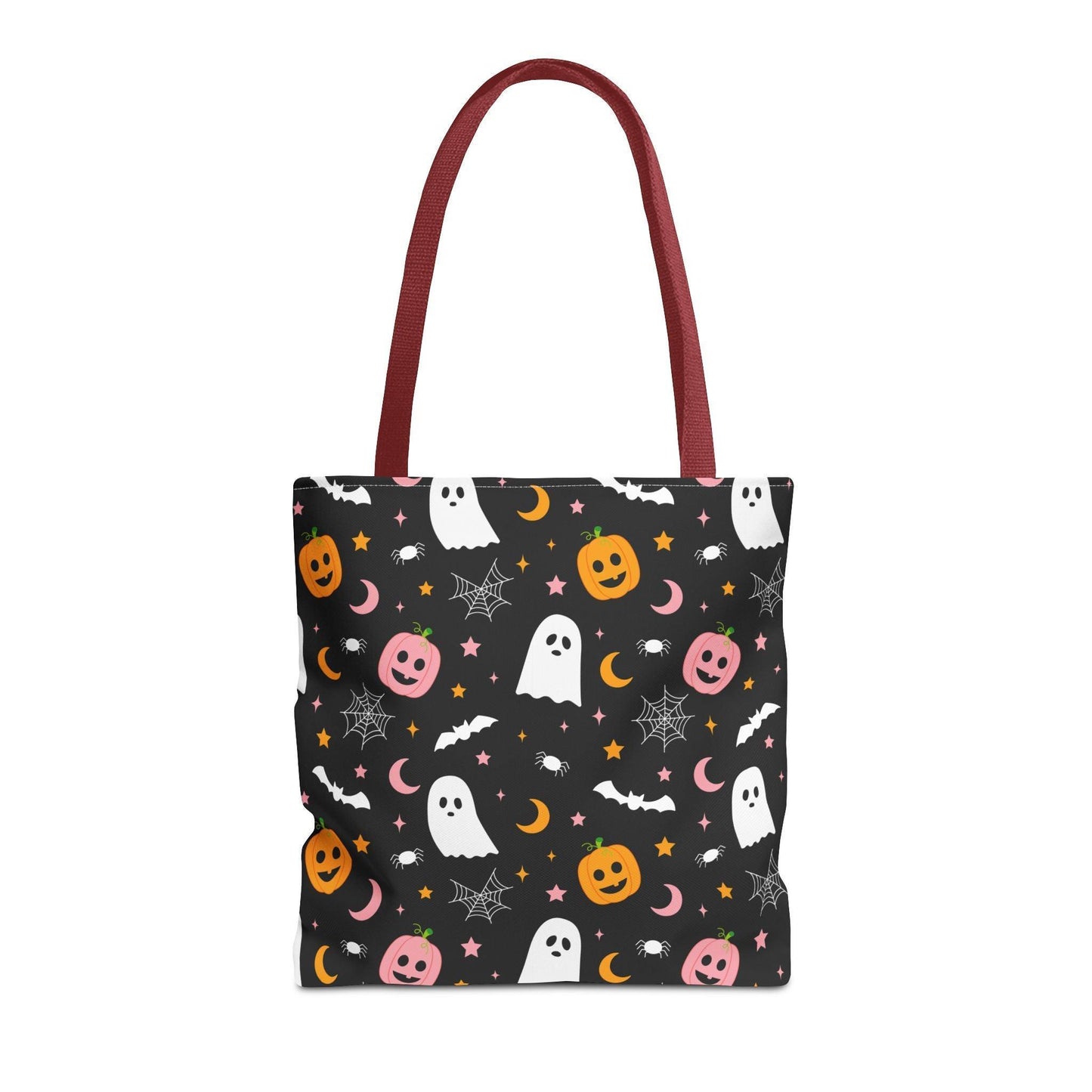 Ghosts & Pumpkins Black Tote Bag - Cosmic Creations by Karen