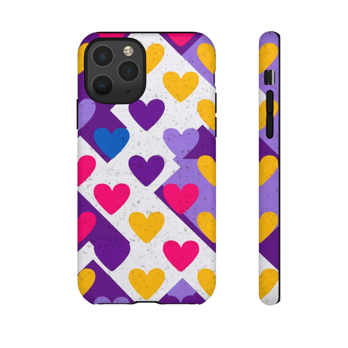 Tough Phone Case :" Eclectic Elegance Phone Case Collection" ( Hearts patterns)