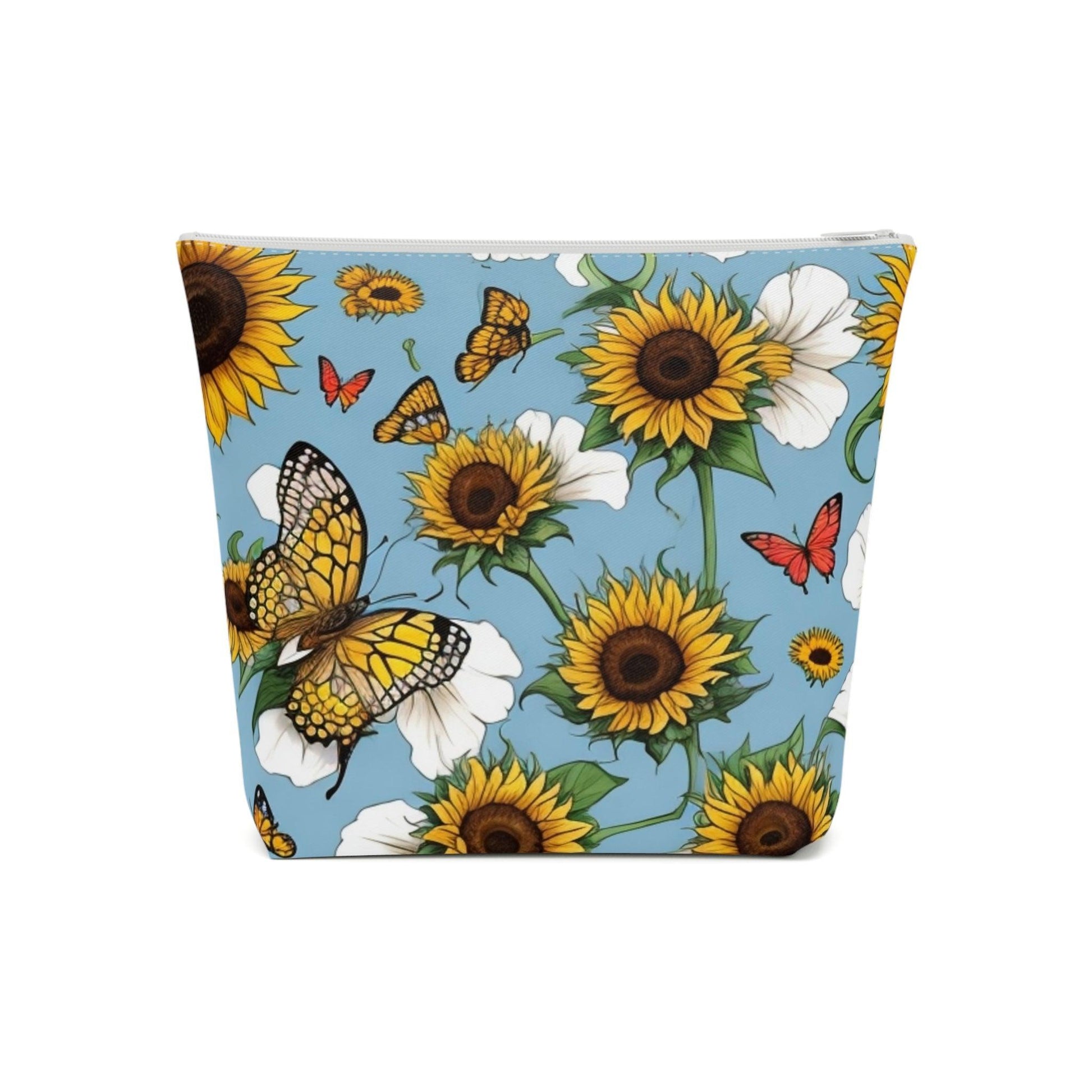 Colorful Floral Cotton Cosmetic Bag Vibrant and Stylish Makeup Bag, Perfect for Personal Use & Gifts - Cosmic Creations by Karen