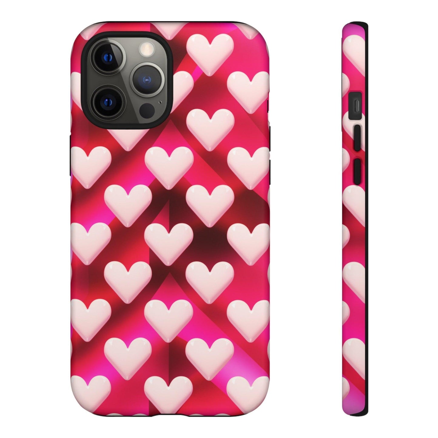 Tough Cellphone Case :" Eclectic Elegance Phone Case Collection" ( Hearts patterns)