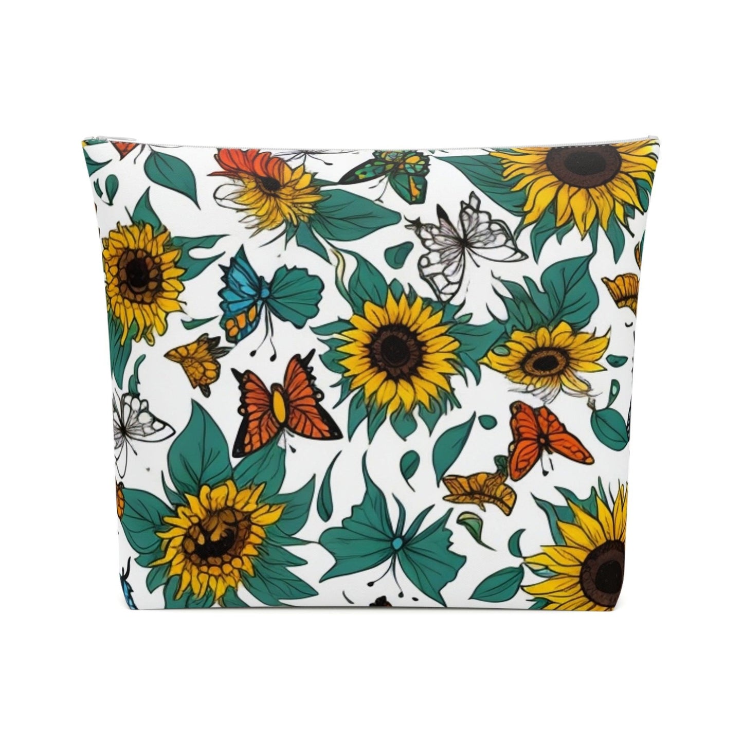 Colorful Floral Cotton Cosmetic Bag Vibrant and Stylish Makeup Bag, Perfect for Personal Use & Gifts - Cosmic Creations by Karen