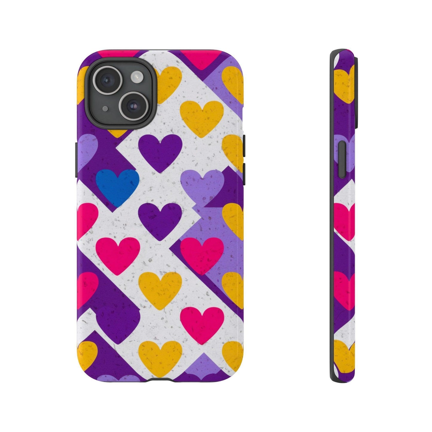 Tough Phone Case :" Eclectic Elegance Phone Case Collection" ( Hearts patterns)