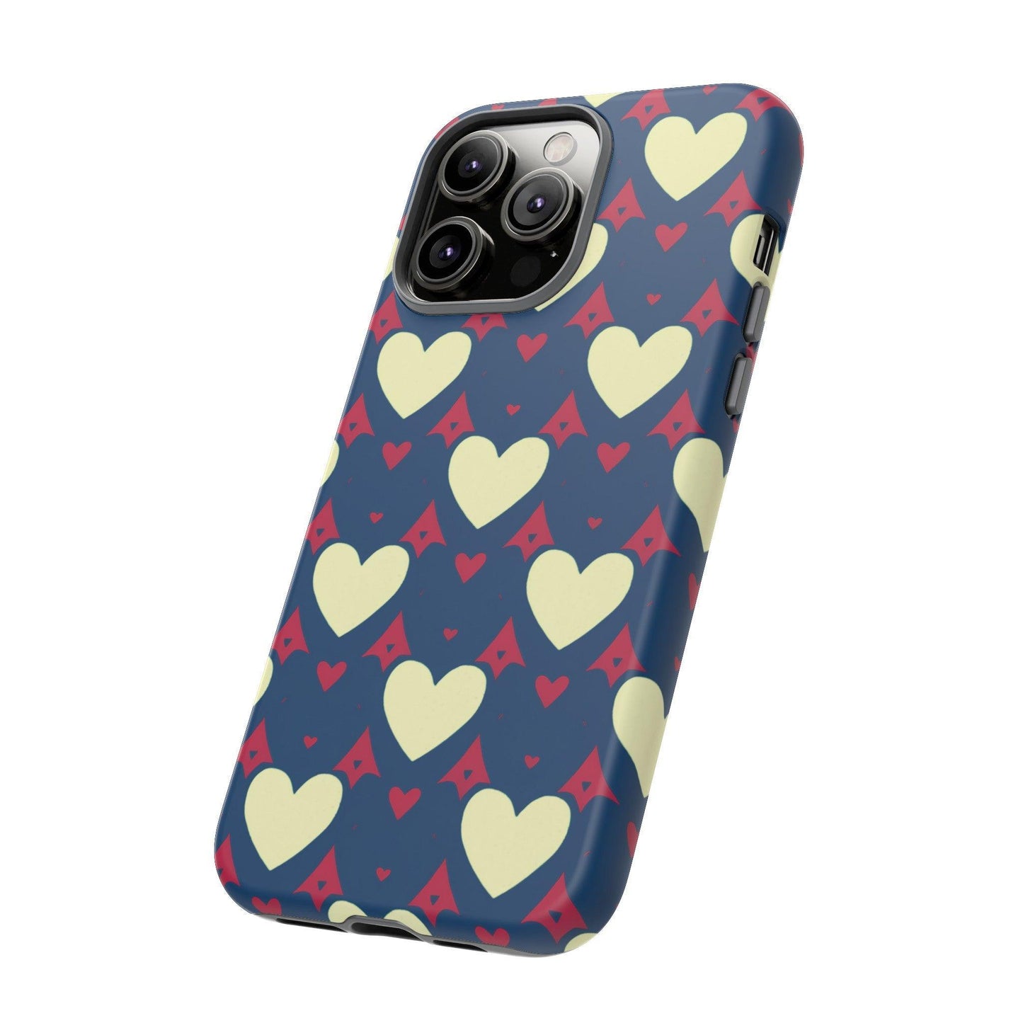 Tough Phone Case :" Eclectic Elegance Phone Case Collection" ( Hearts patterns)