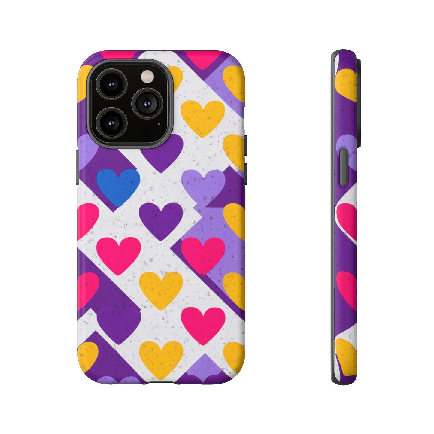 Tough Phone Case :" Eclectic Elegance Phone Case Collection" ( Hearts patterns)