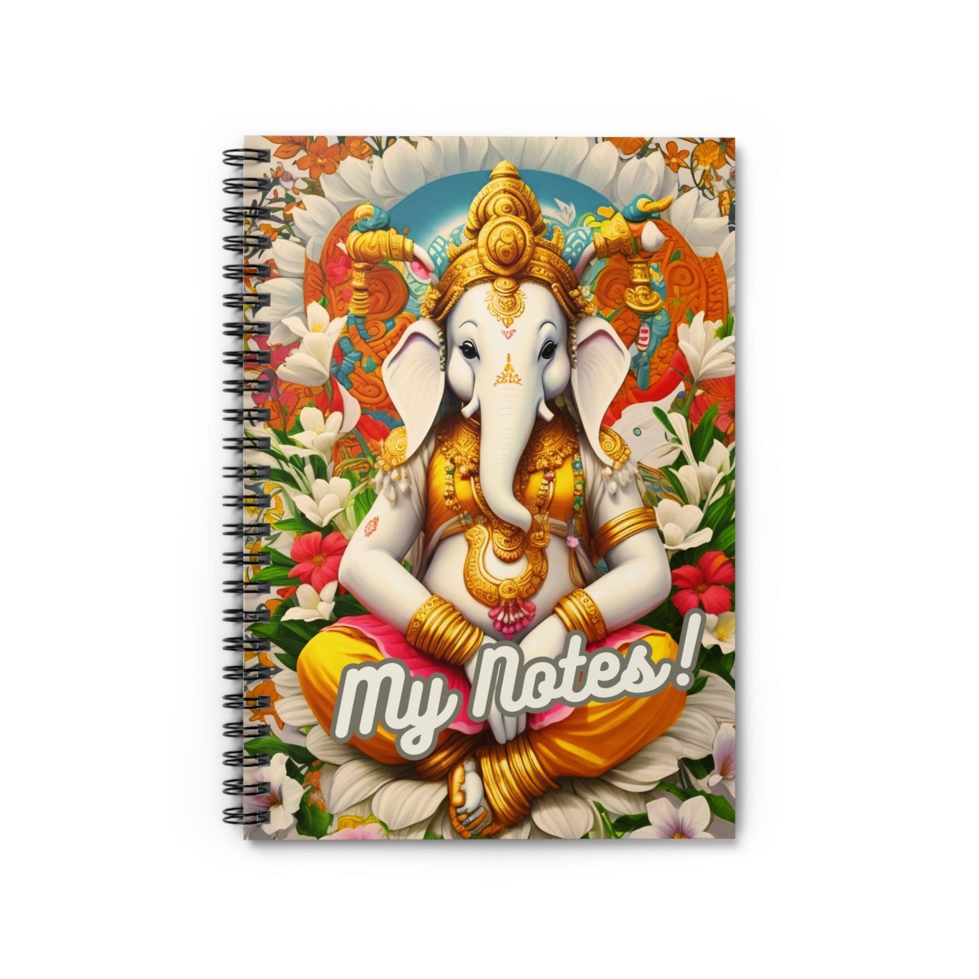 Ganesha's Wisdom - Spiral Notebook a perfect gift and an incredible companion in everiday life - Cosmic Creations by Karen