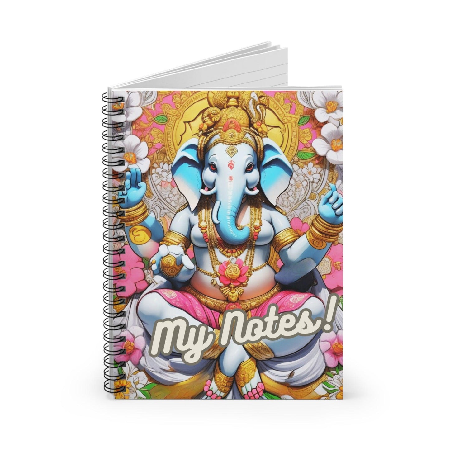 Ganesha's Wisdom - Spiral Notebook a perfect gift and an incredible companion in everiday life - Cosmic Creations by Karen