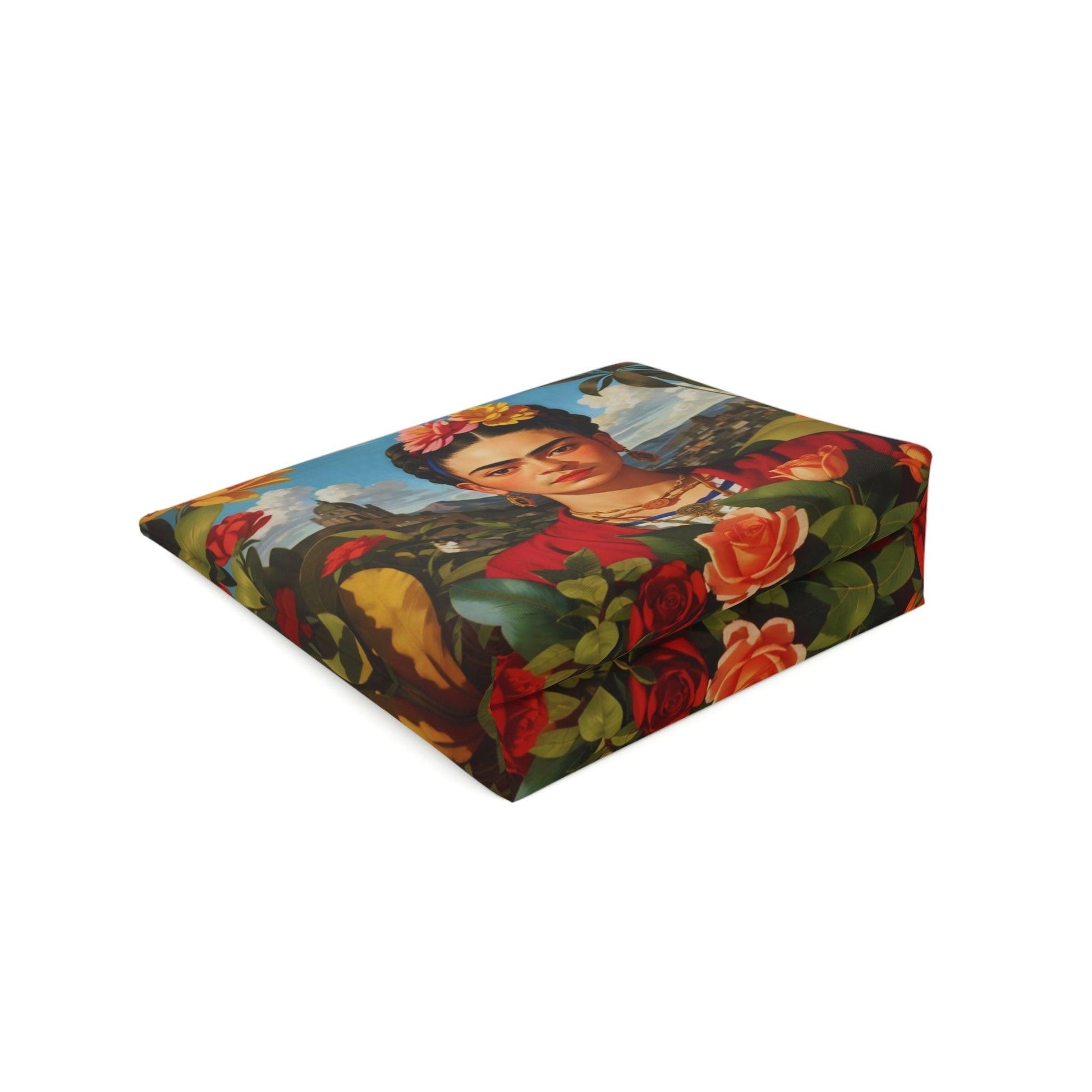 Colorful Frida Kahlo Inspired Cotton Cosmetic Bag Vibrant Design, Perfect for Travel & Gifts - Cosmic Creations by Karen