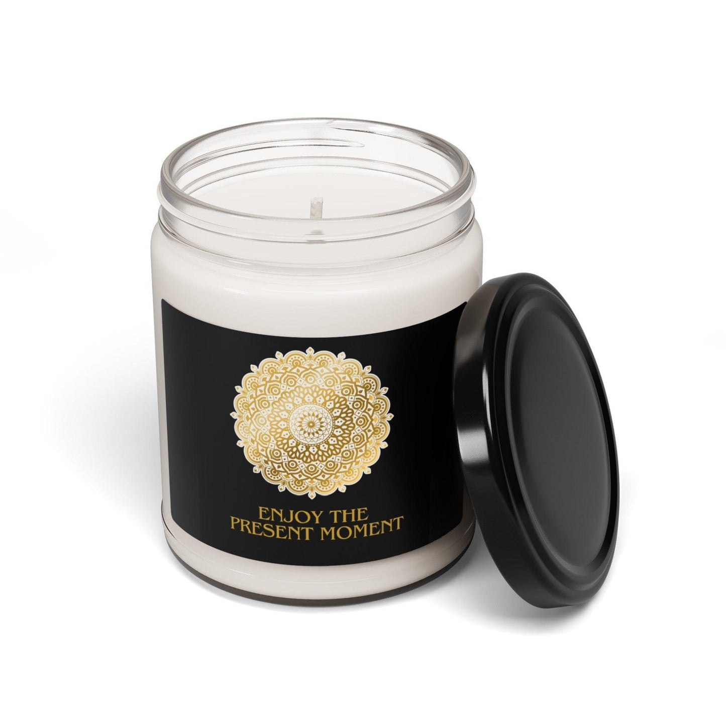 Enjoy the Present Moment & Be Grateful Scented Soy Candle, 9oz - Cosmic Creations by Karen