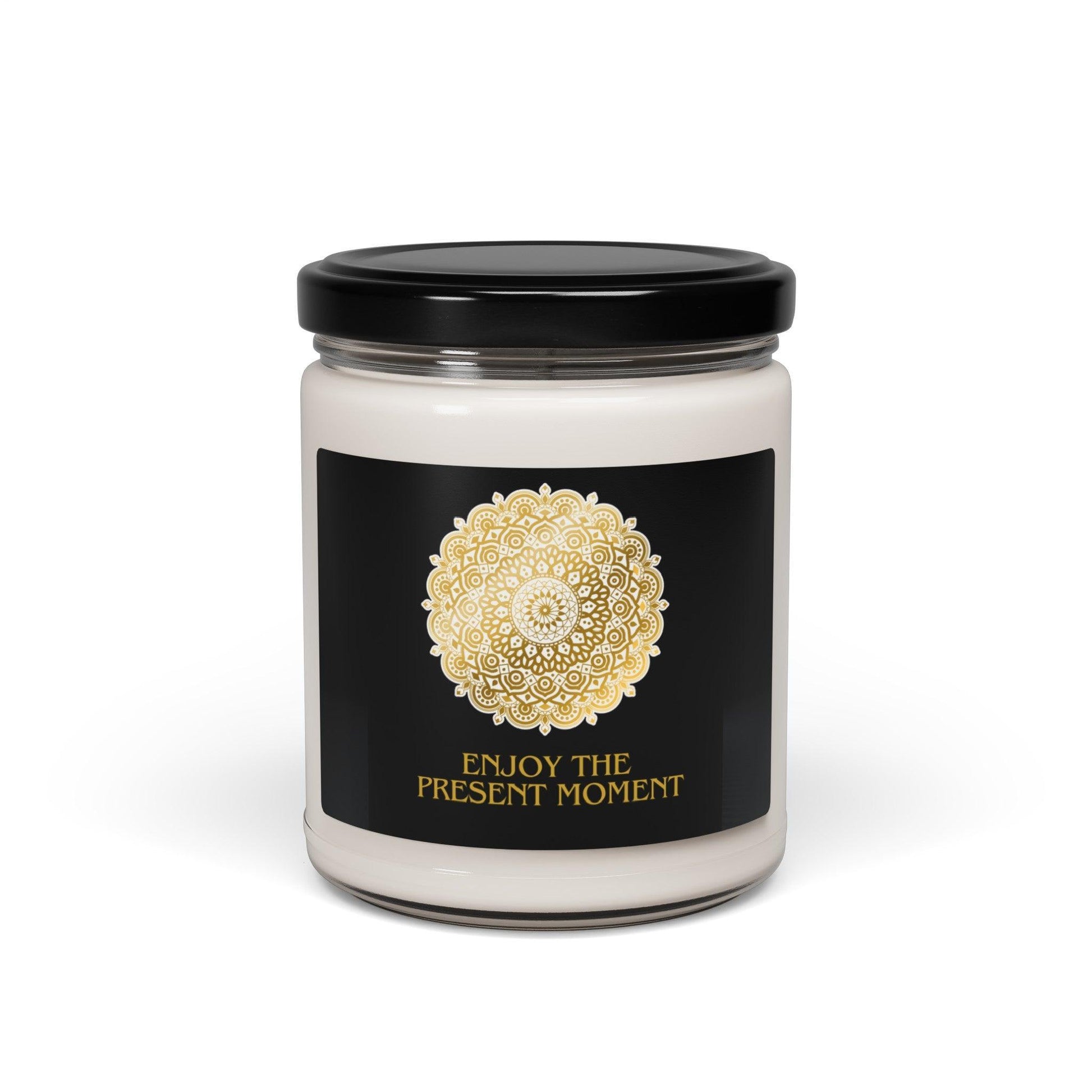 Enjoy the Present Moment & Be Grateful Scented Soy Candle, 9oz - Cosmic Creations by Karen