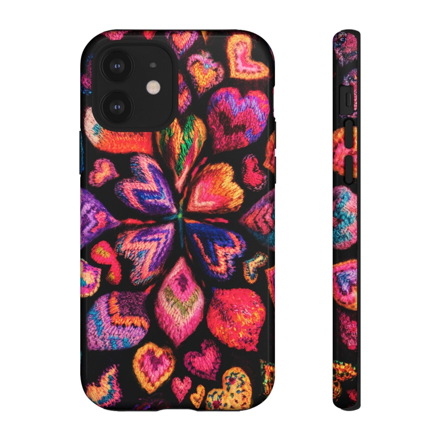 Tough Phone Case :" Eclectic Elegance Phone Case Collection" ( Hearts patterns)