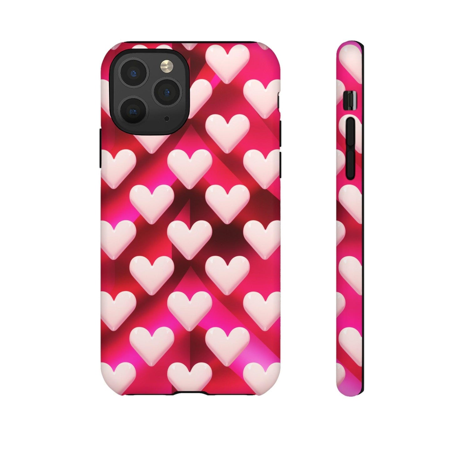 Tough Cellphone Case :" Eclectic Elegance Phone Case Collection" ( Hearts patterns)