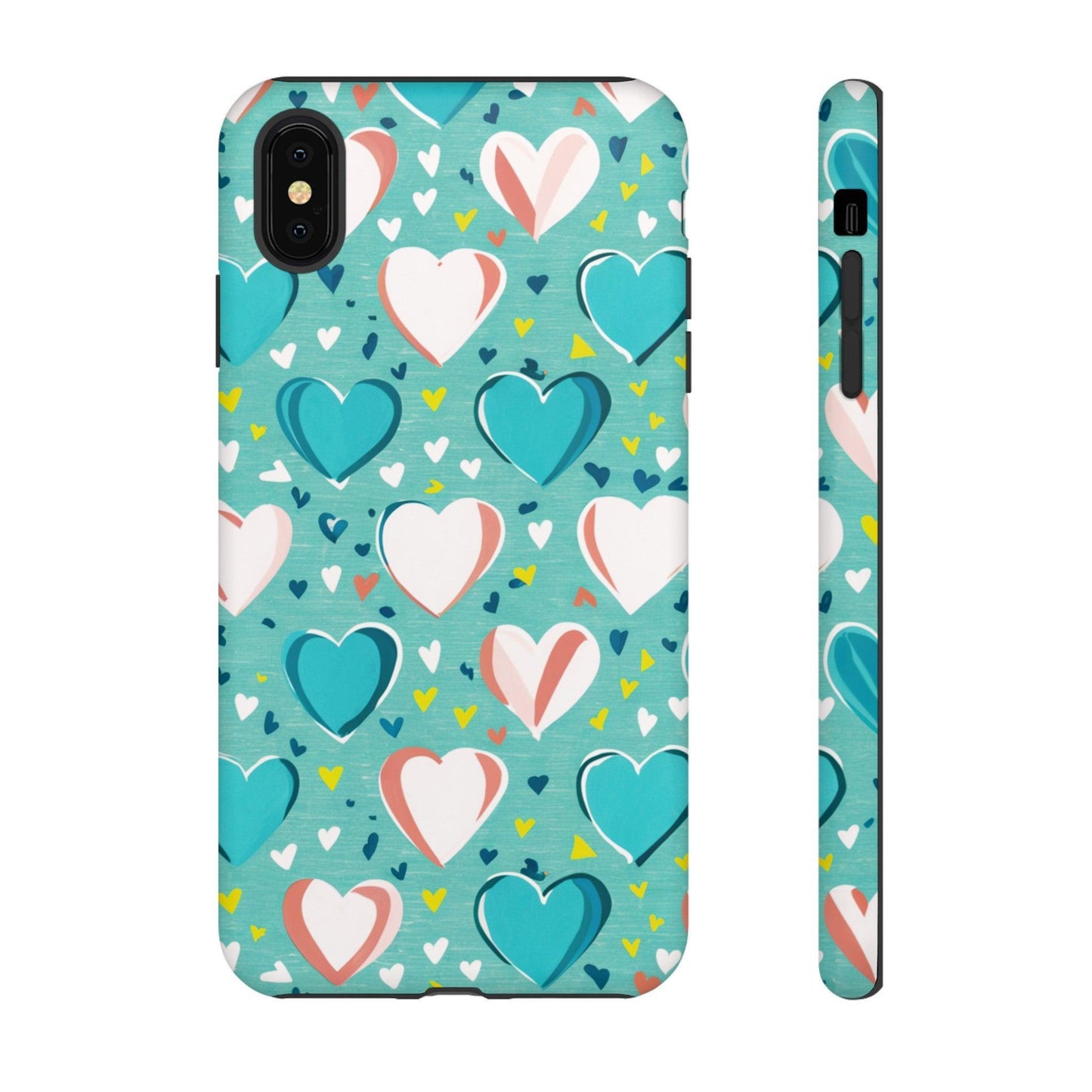 Tough Phone Case :" Eclectic Elegance Phone Case Collection" ( Hearts patterns)